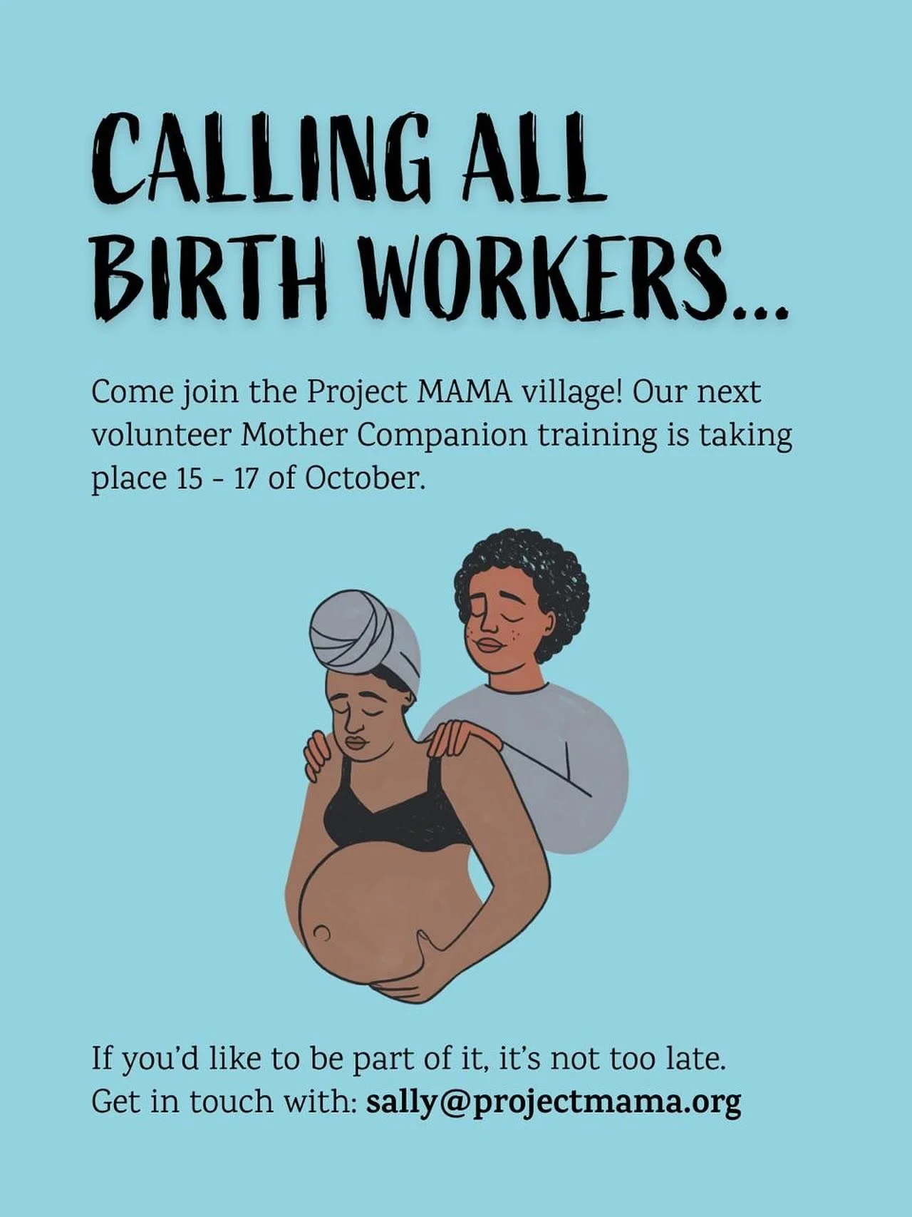 🌸Calling all Birth Workers &hellip; 🌸

Come and be part of the Project MAMA village!

Our next Mother Companion volunteer training is happening 15 &ndash; 17 October, and we&rsquo;d love for you to join us ✨

If you&rsquo;d like to make a differenc