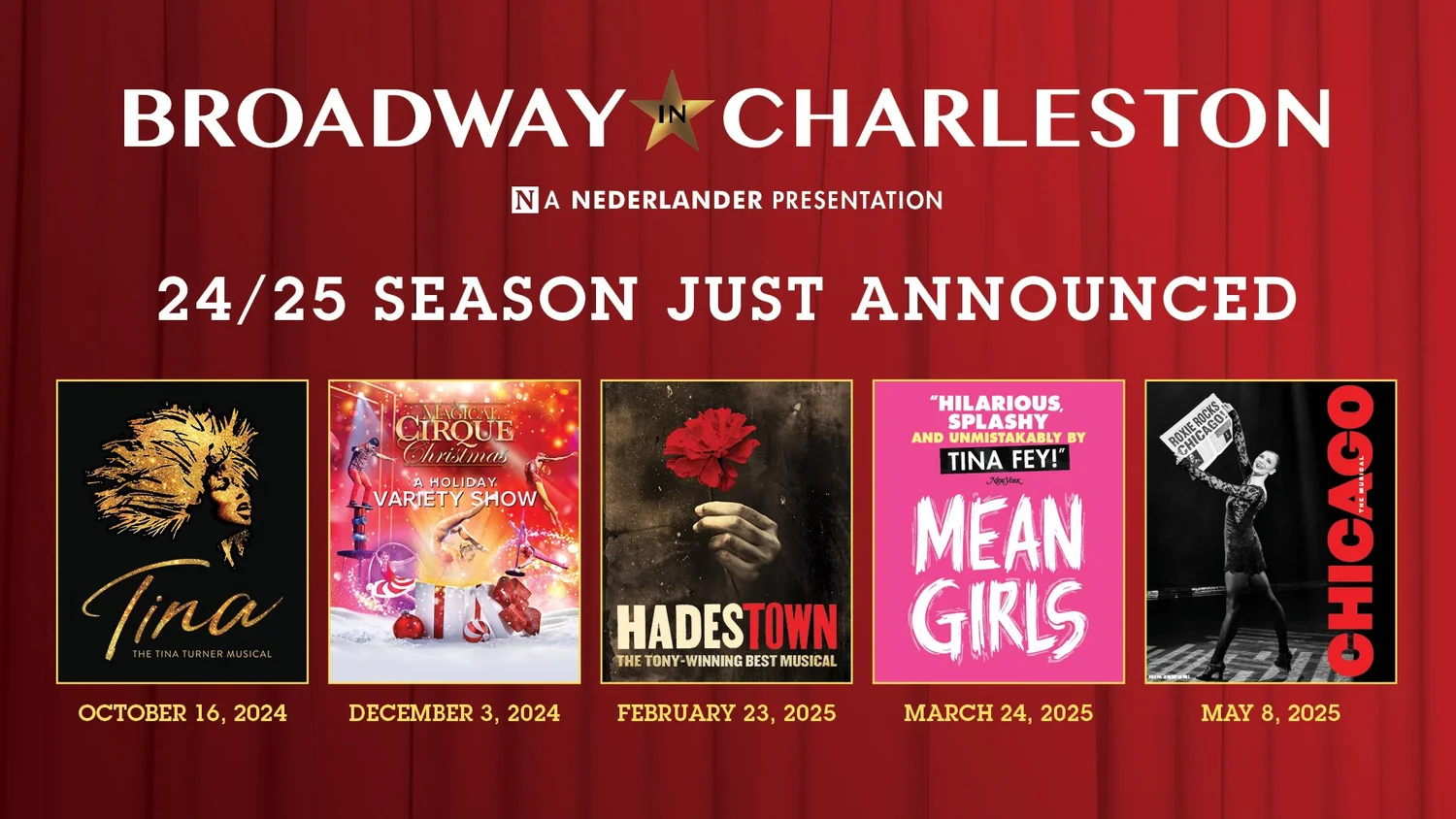 Broadway in Charleston Announces 2024-2025 Season — Clay Center