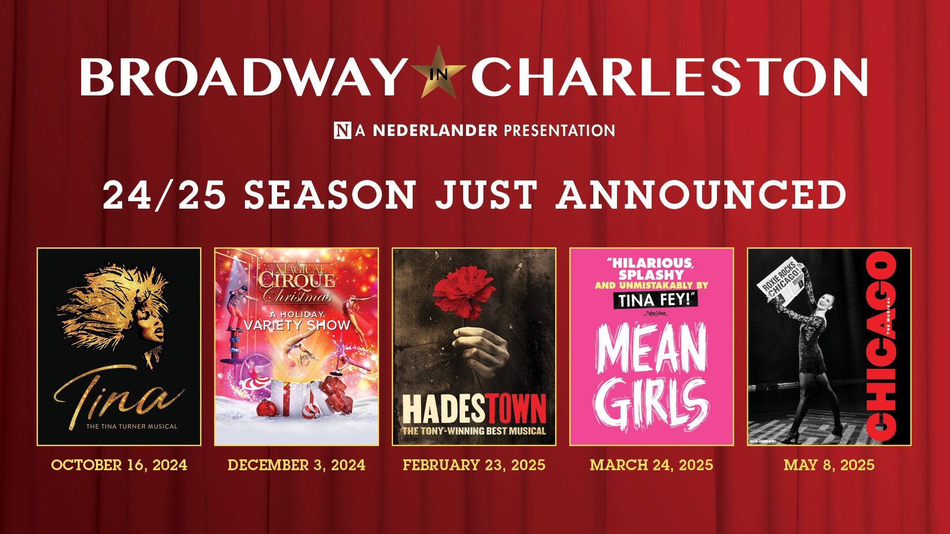 Broadway in Charleston Announces 2024-2025 Season — Clay Center