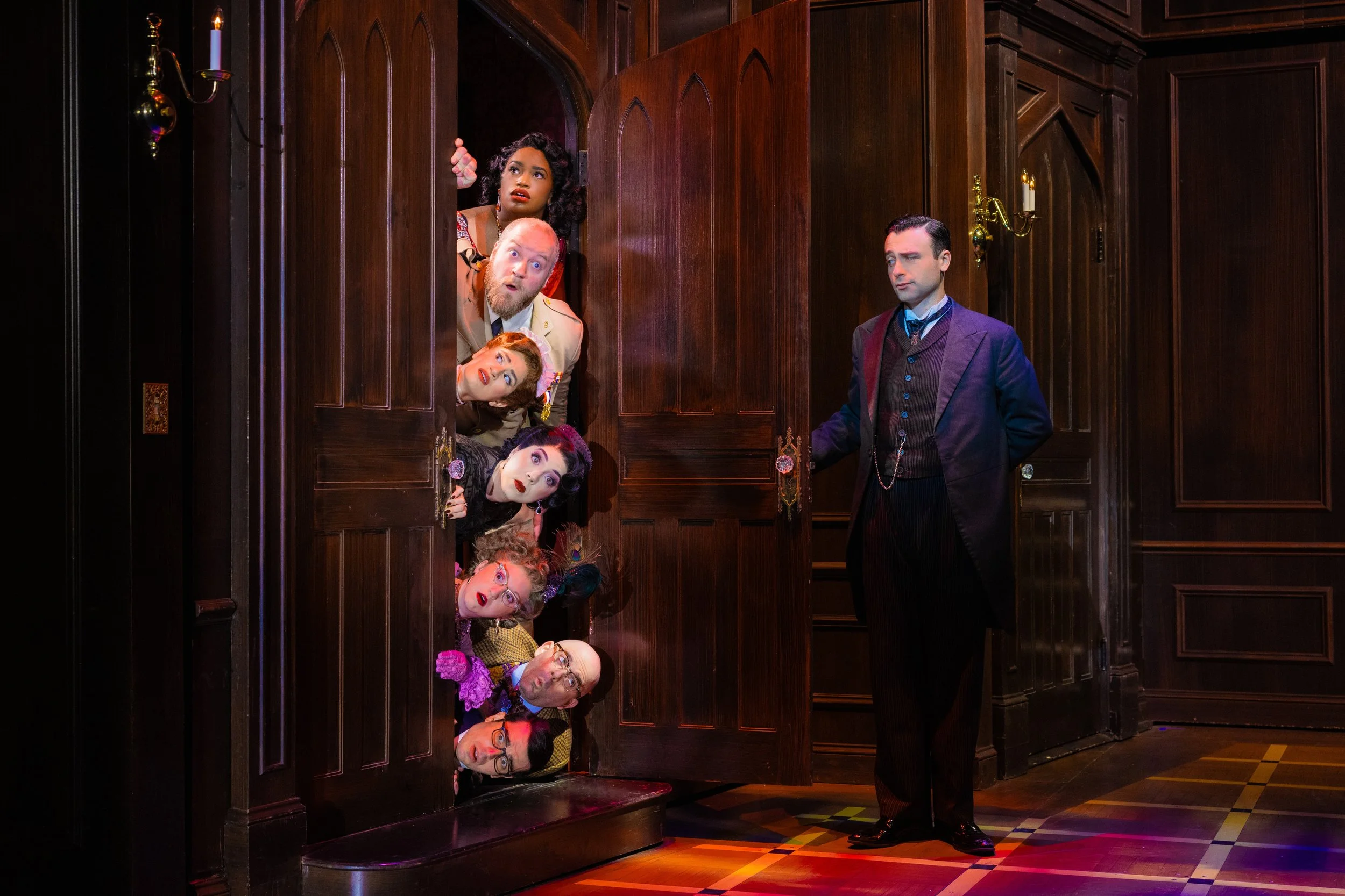 The Company of the Second North American tour of CLUE - photo by Evan Zimmerman for MurphyMade