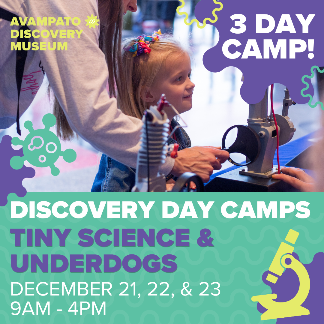 Discovery Day Camp: Tiny Science &amp; Underdogs - Day 1