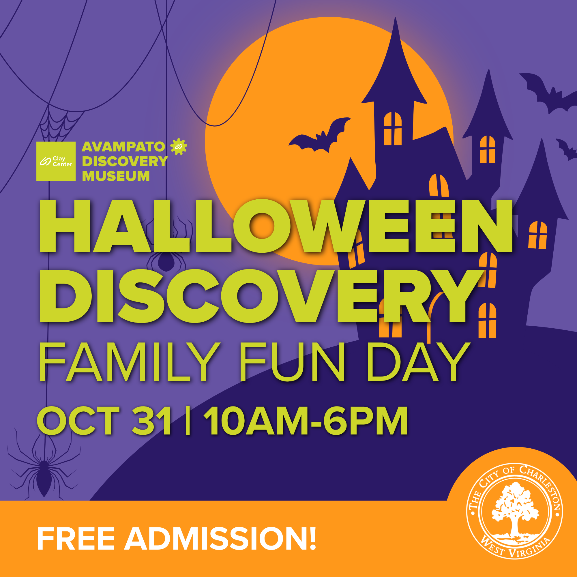 Halloween Discovery Family Fun Day presented by the City of Charleston - FREE Admission