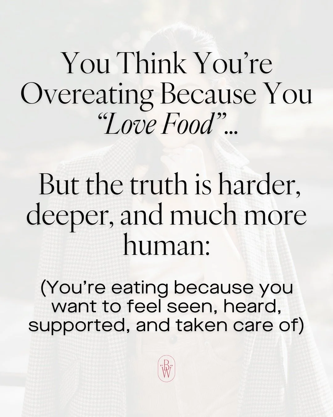 🔖 Want the exact process I use to help women stop using food for emotional connection and start feeling supported from the inside out? 

If you&rsquo;ve ever eaten because you wanted to feel seen, heard, or cared for ( not because you were hungry ).