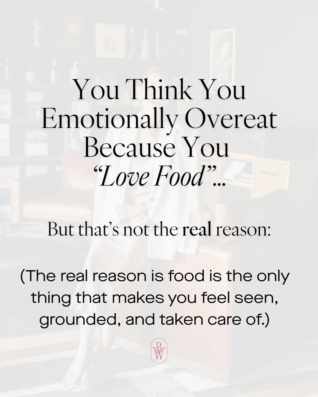 🎯 Want the exact process I use to help women immediately stop reaching for food when what they really want is comfort, connection and support?

If you&rsquo;ve ever turned to food because you wanted to feel seen, heard, stimulated or taken care of (