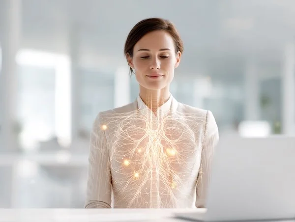 Editorial photo explaining why do I overeat past full by showing the disconnect between intellectual awareness and nervous system regulation - BeWellByAK, Alana Kessler RDN