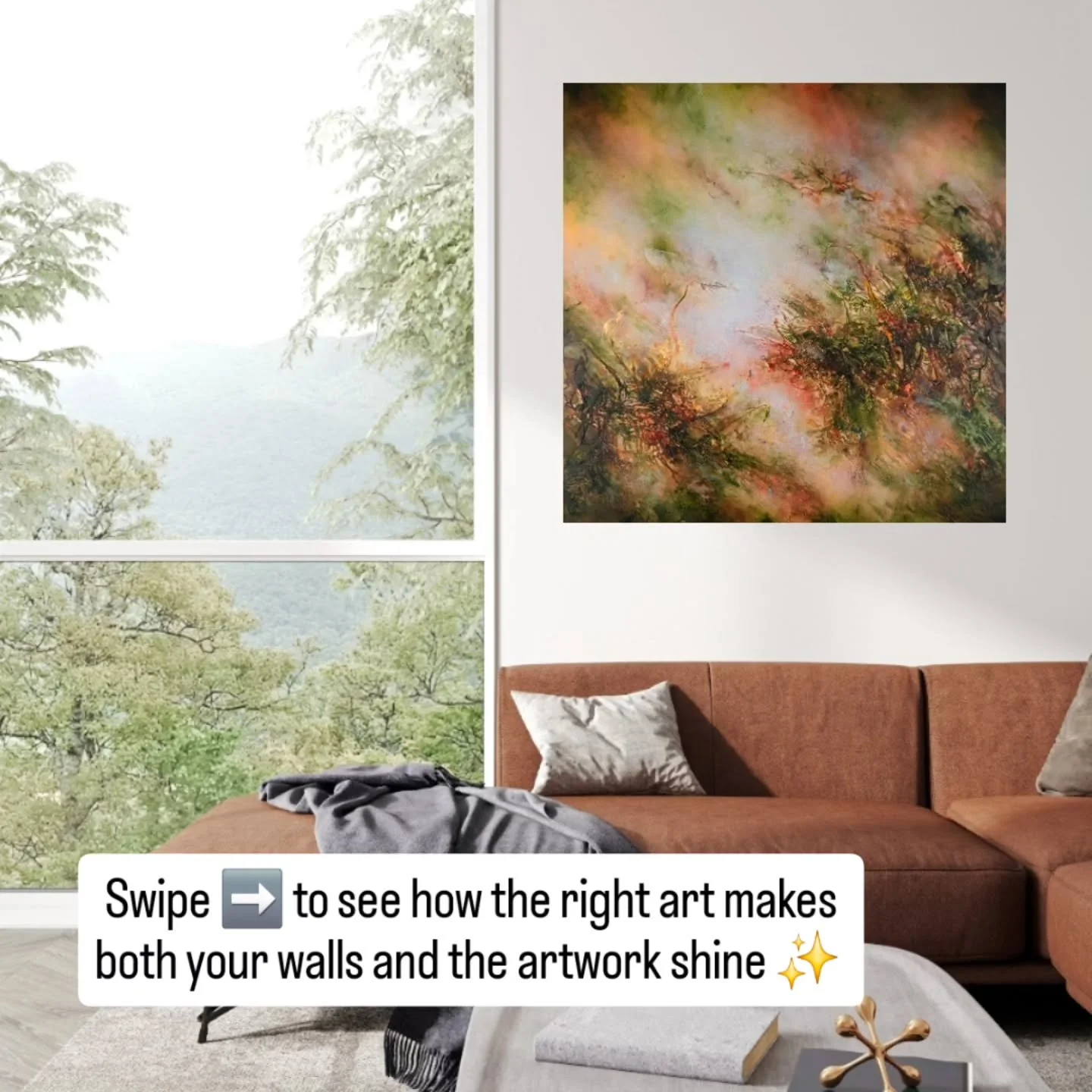 Love colorful art but worried it might get lost against your colorful walls? 

I completely understand&mdash;bold walls can sometimes make it tricky to imagine how a painting will look. And, keep it quiet 🤫 but the only walls that are white in my ho