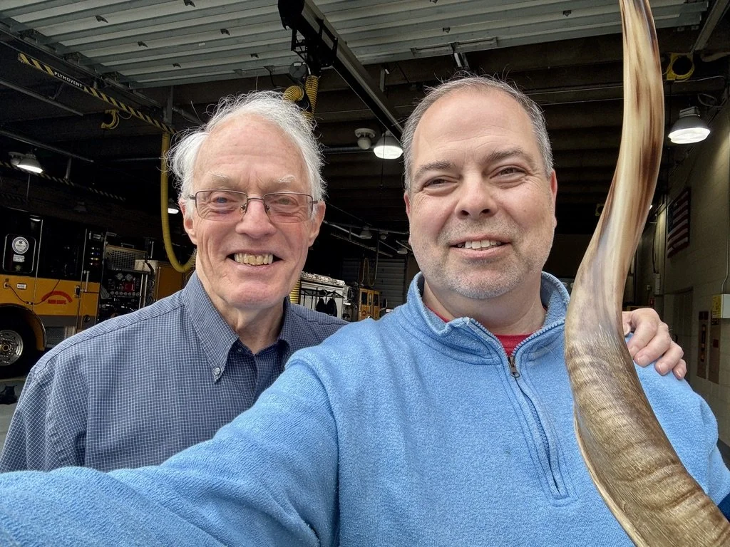 Ministry with the shofar and first responders James Knabe in Pennsylvania
