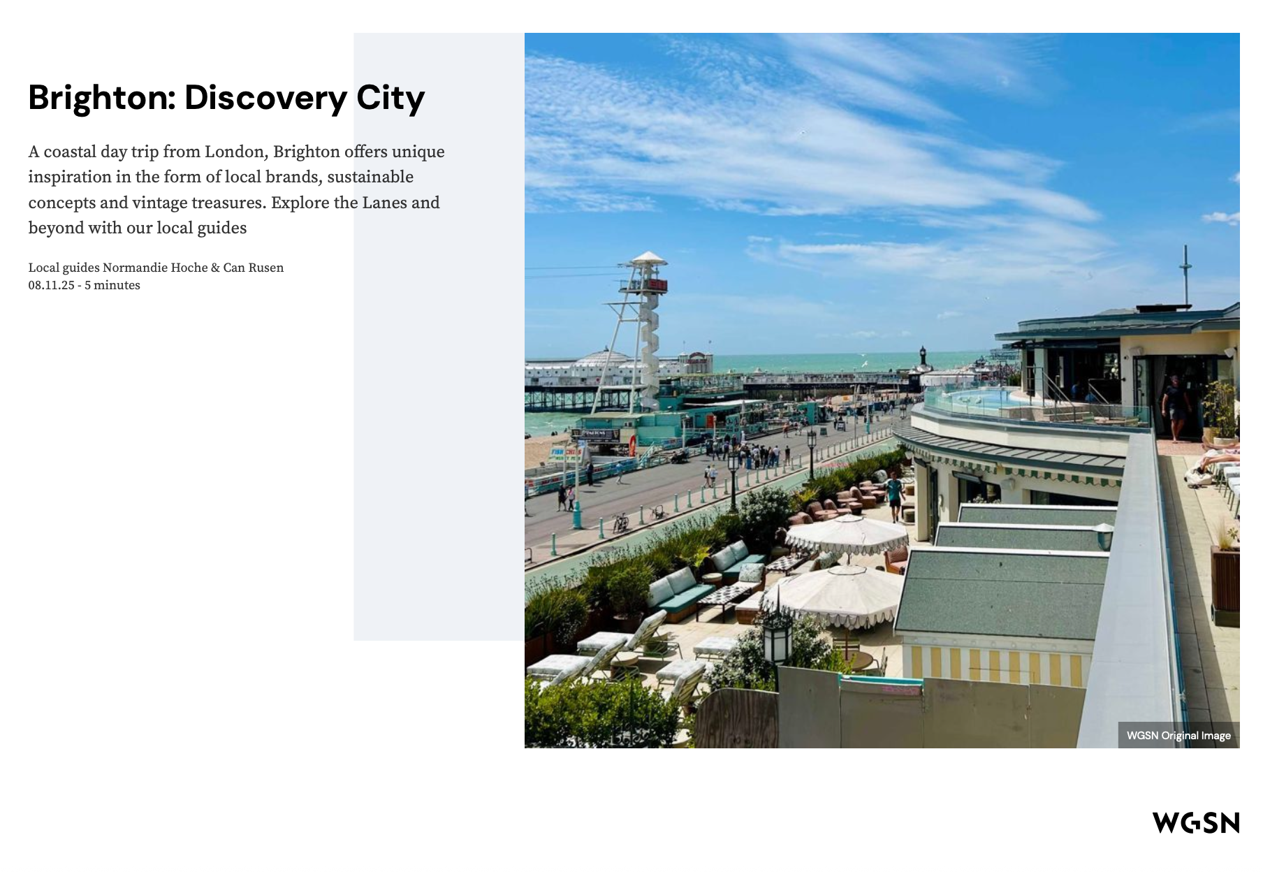 Brighton City Guide for WGSN