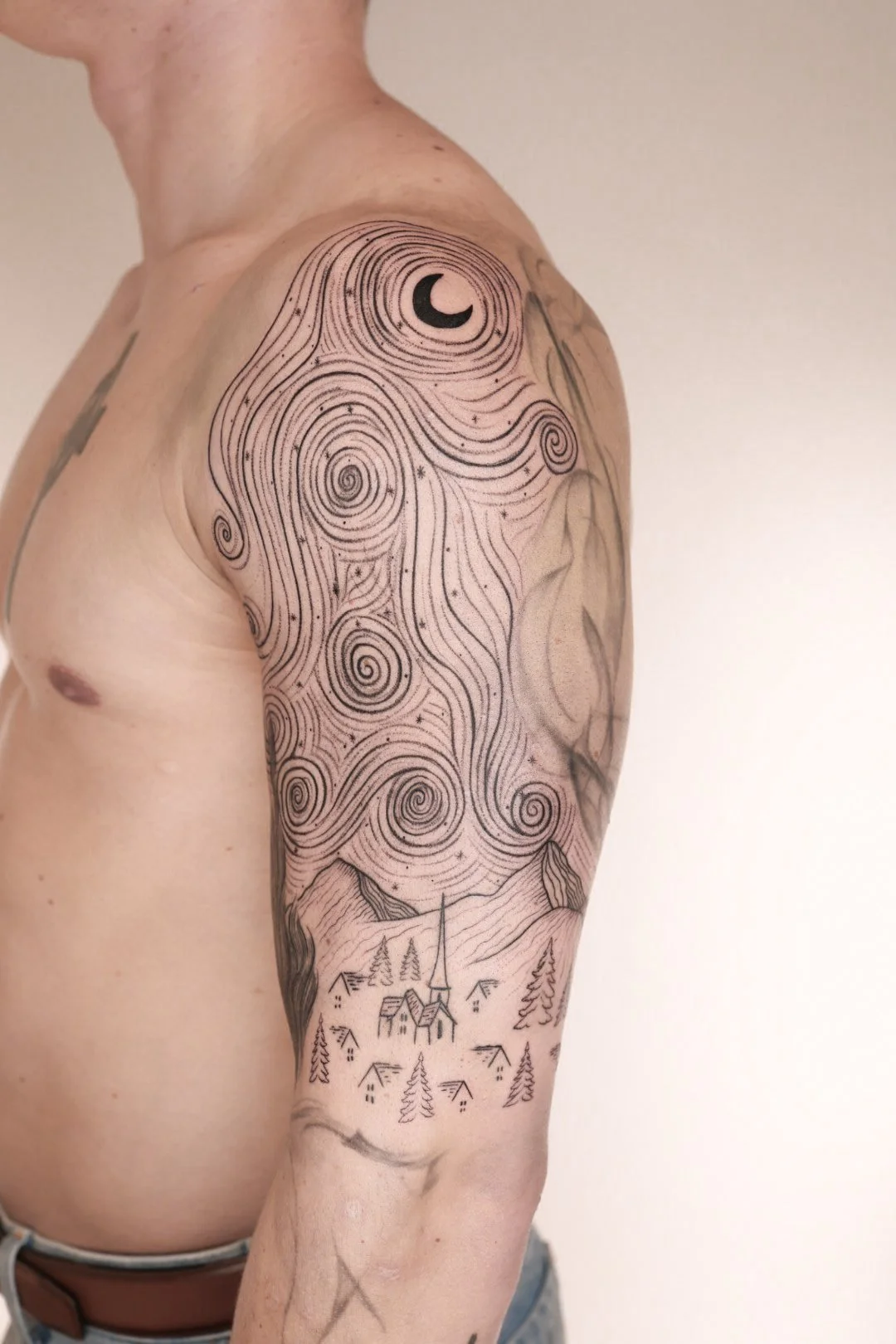 Starry Night inspired tattoo