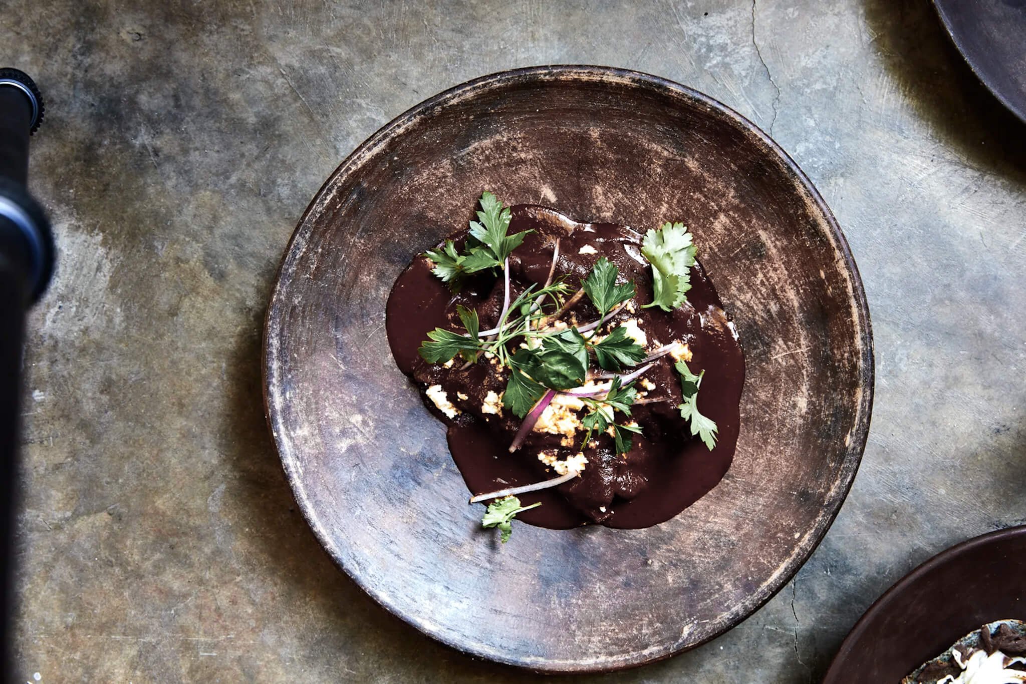 Oaxaca mole negro local dish.