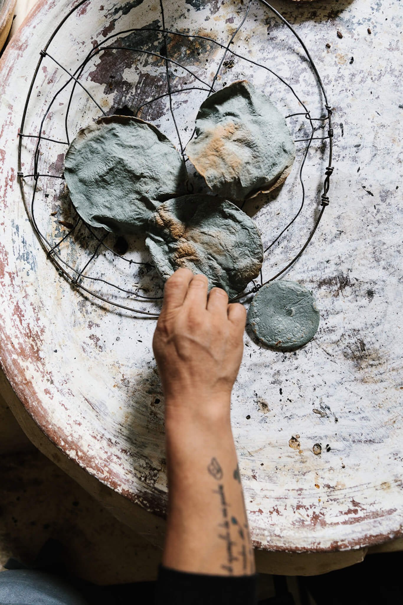 Artisan tortillas Oaxaca.