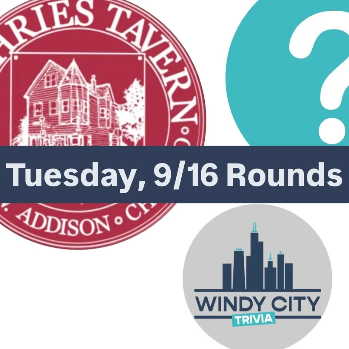 Rounds for 9/16 Tuesday Trivia at @official_guthries_tavern 

Join us Tuesday at 7!

1. General Knowledge
2. Native Illinois Wildlife
3. Sports
4. Music
5. Lightning Round

#windycitytrivia #trivia #chicago #chicagotrivia #bartrivia #pubtrivia #guthr