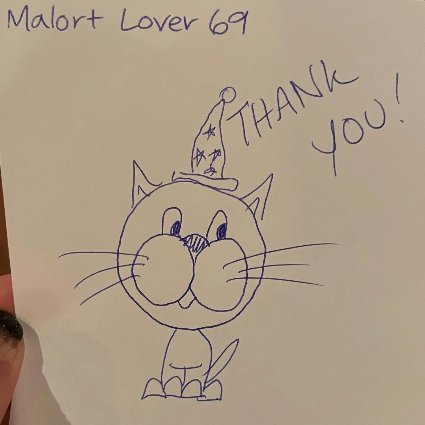 Artist Spotlight 🧑&zwj;🎨

Mal&ouml;rt Lover 69
&ldquo;Giving Thanks&rdquo;, 2025
Ballpoint pen on answer sheet
Gift to Windy City Trivia

#windycitytrivia #guthriestavern #artwork #chicagoartist #trivia #chicago #chicagotrivia #bartrivia #pubtrivia