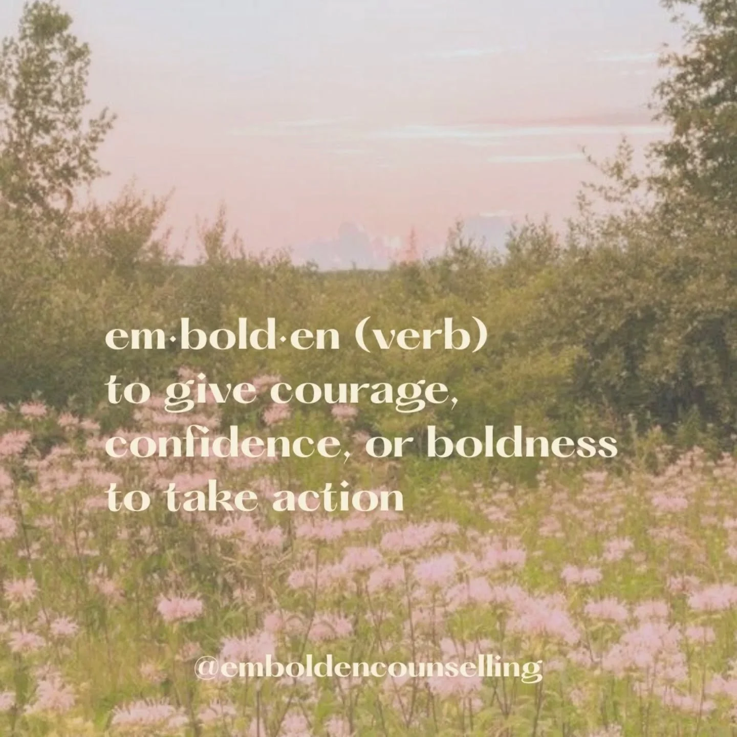 ✨ Embolden is to give courage, confidence, or boldness to take action.

At Embolden Counselling, this is at the heart of what we do. Whether you&rsquo;re facing anxiety, OCD, depression, or simply navigating life&rsquo;s challenges, therapy is a spac