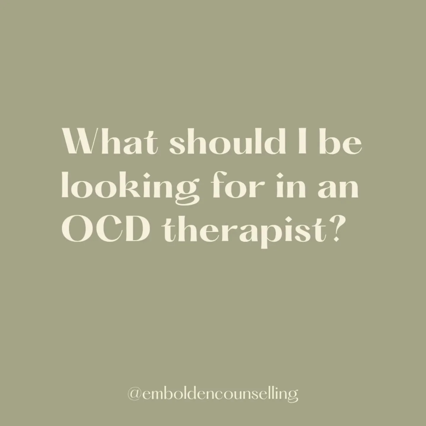 Believe it or not, it is not uncommon for counsellors or even medical professionals to feel out of their depth when treating OCD. I can count on one hand how many times it was mentioned in my grad program. 

For this reason, I encourage you to ask qu