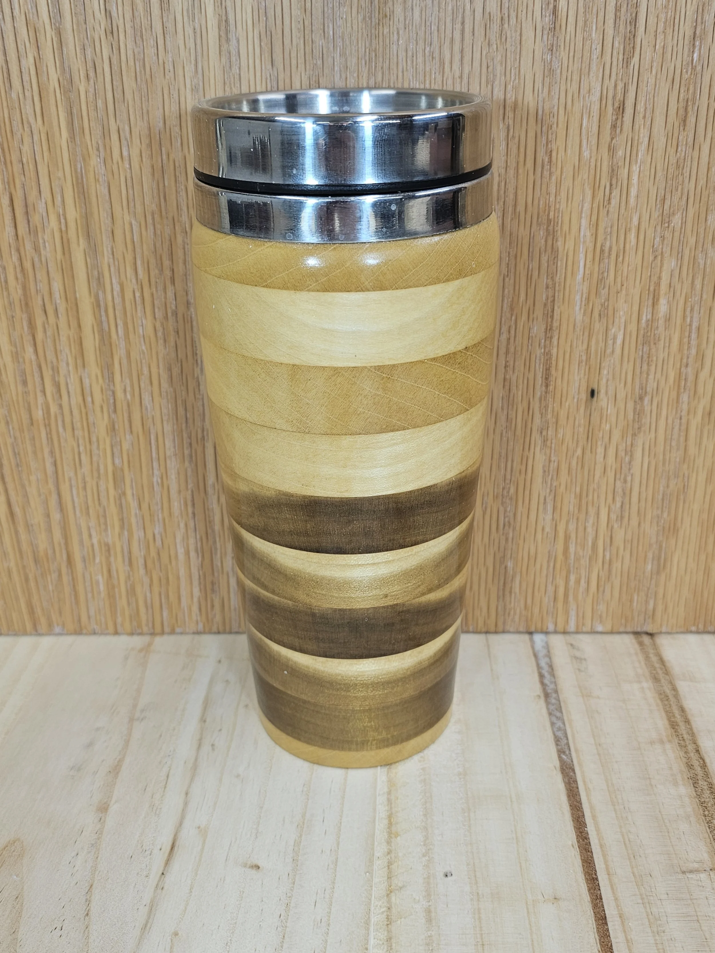 Laminated poplar Wood Tumbler, 16 Ounce Capacity