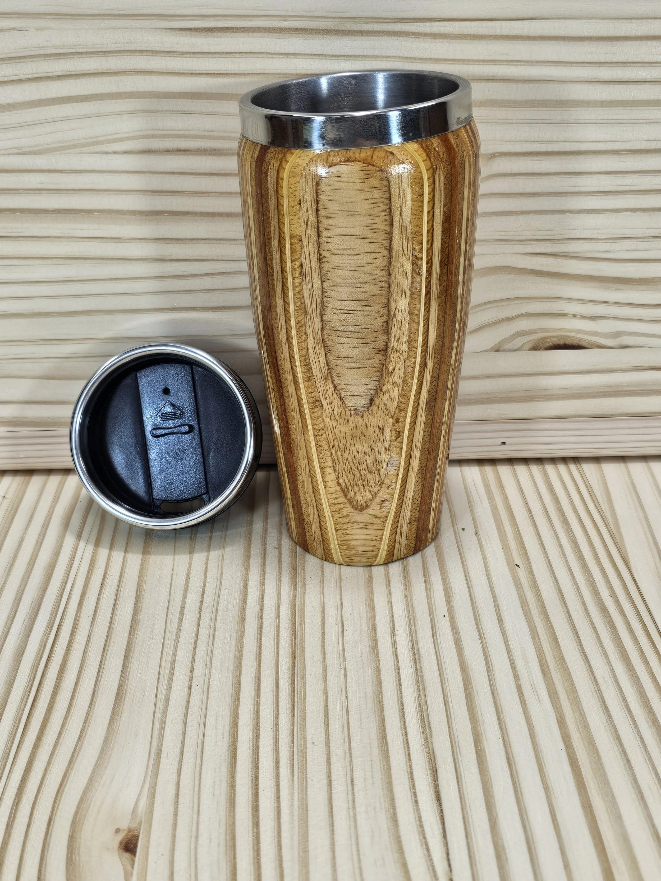 Cabinet grade plywood Tumbler, 16 Ounce Capacity