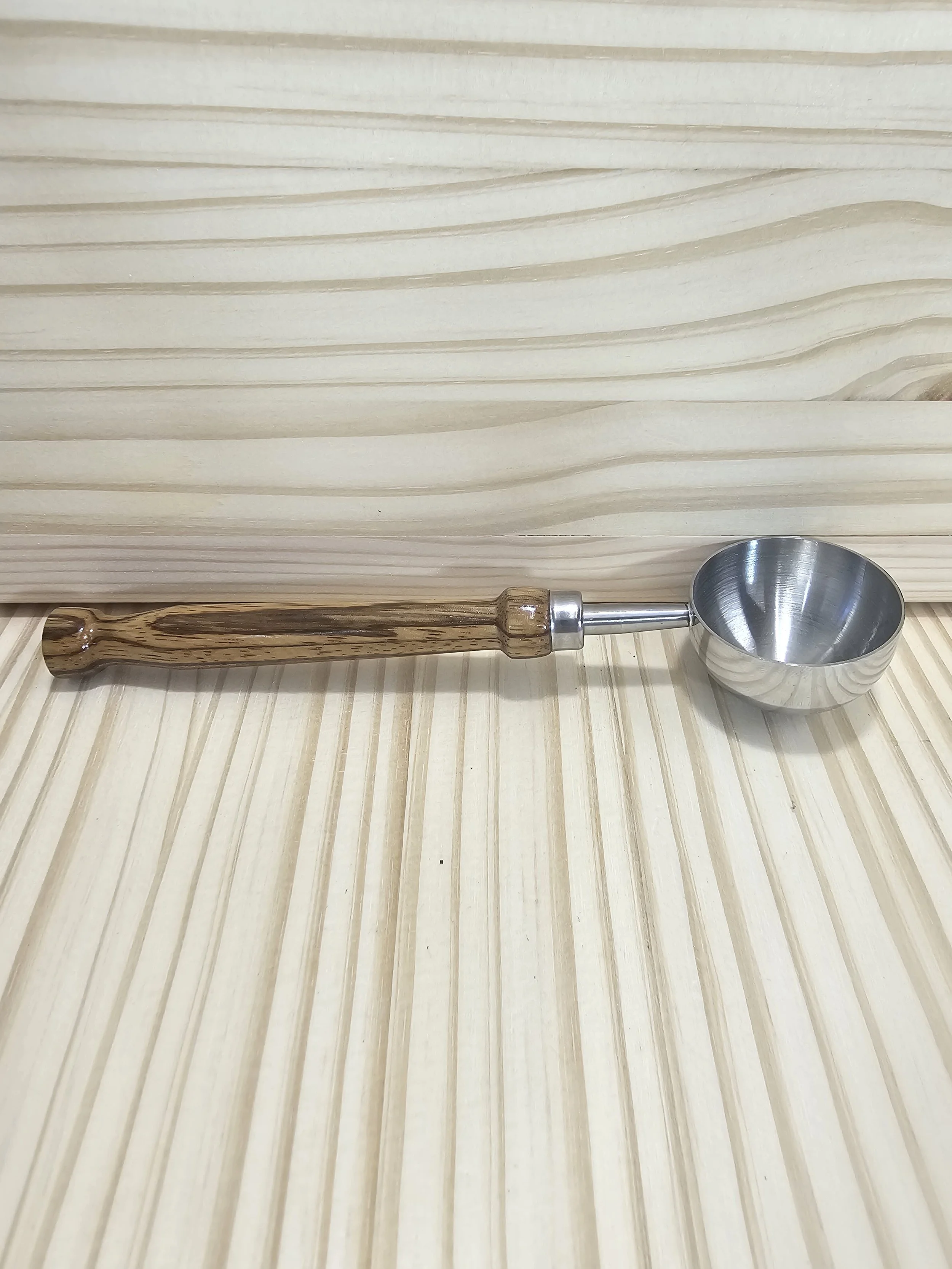 Large Coffee Scoop with Zebra wood Handle