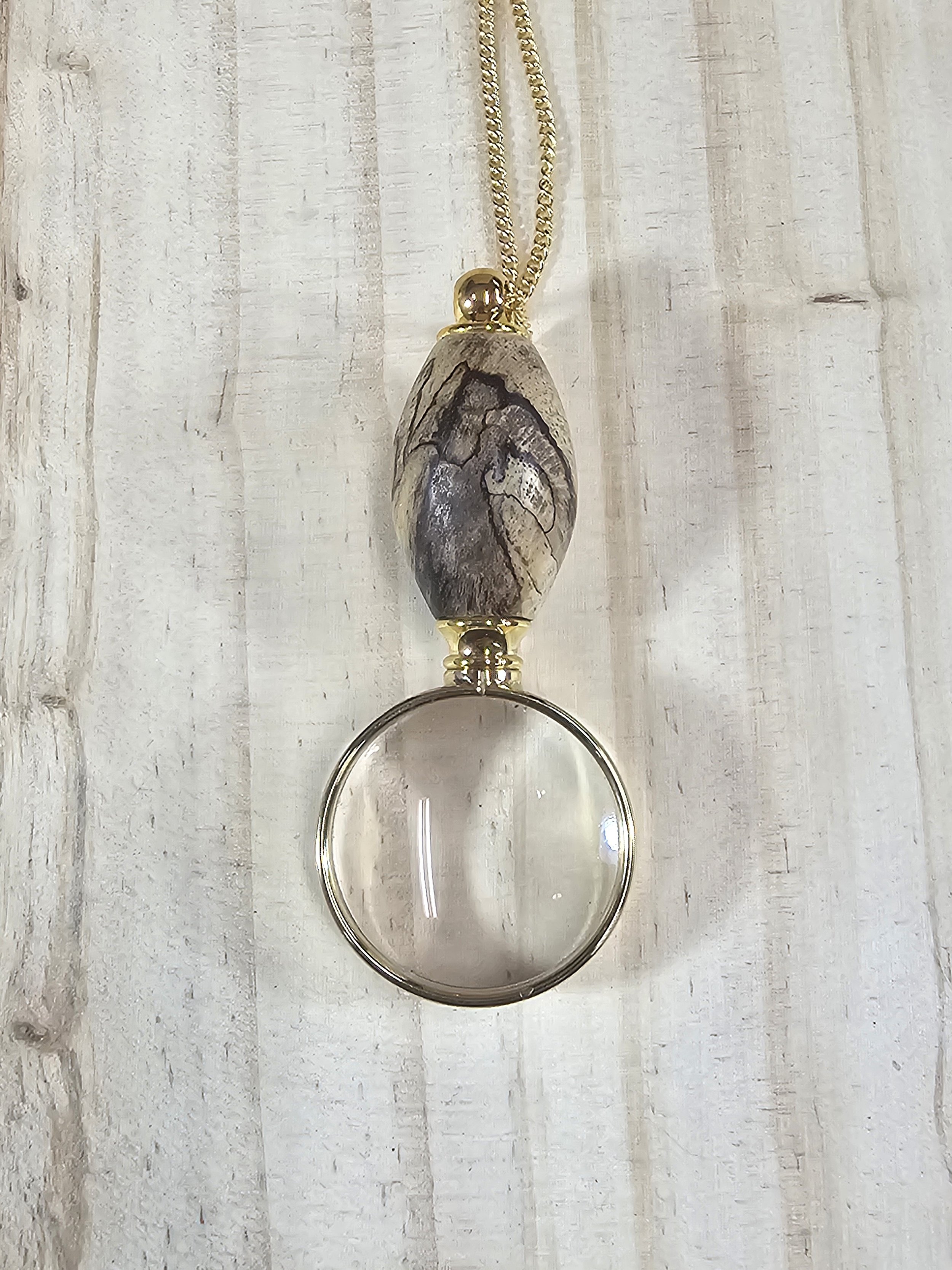 Magnifying Glass Pendant with Spalted Tamarind