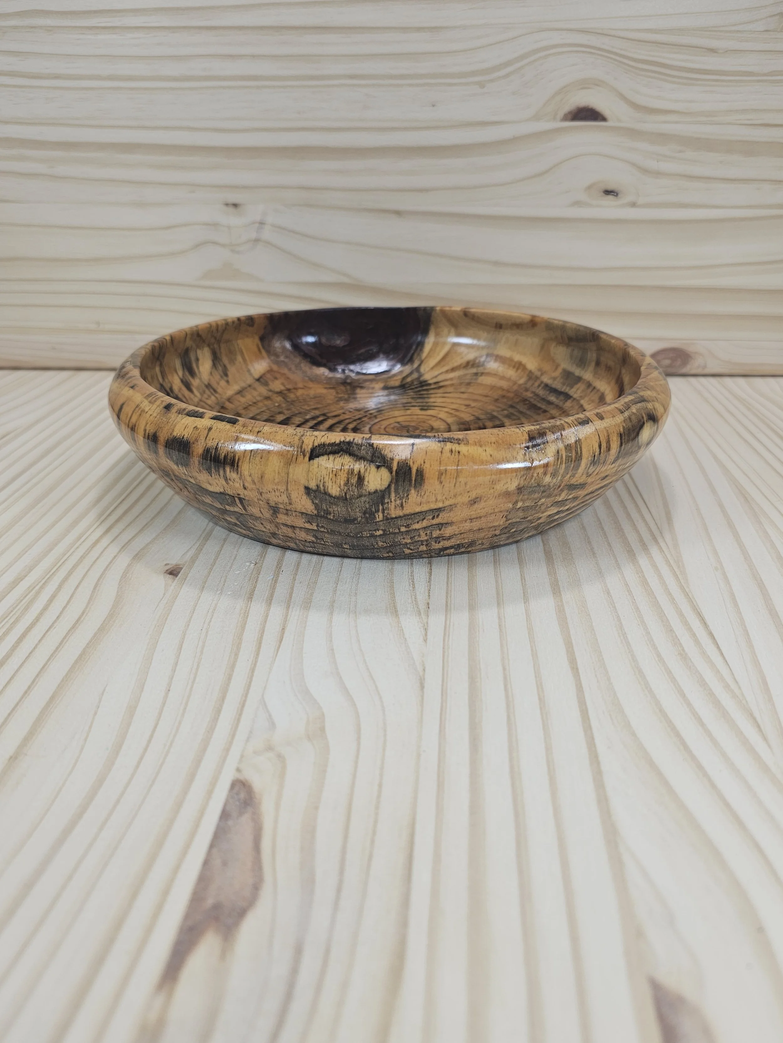 End grain Pine bowl with bark inclusion
