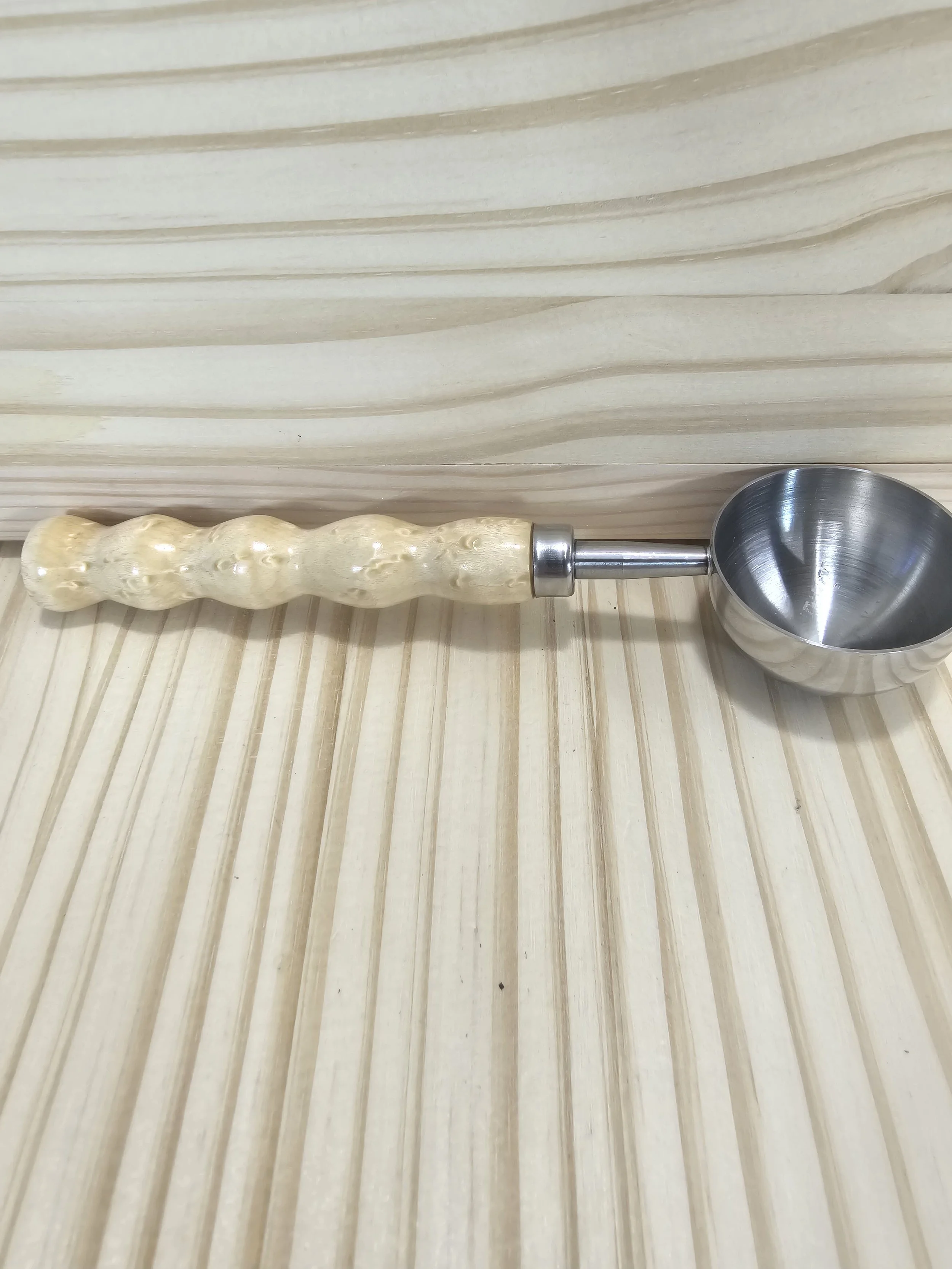Large Coffee Scoop with Birdseye Maple wood Handle