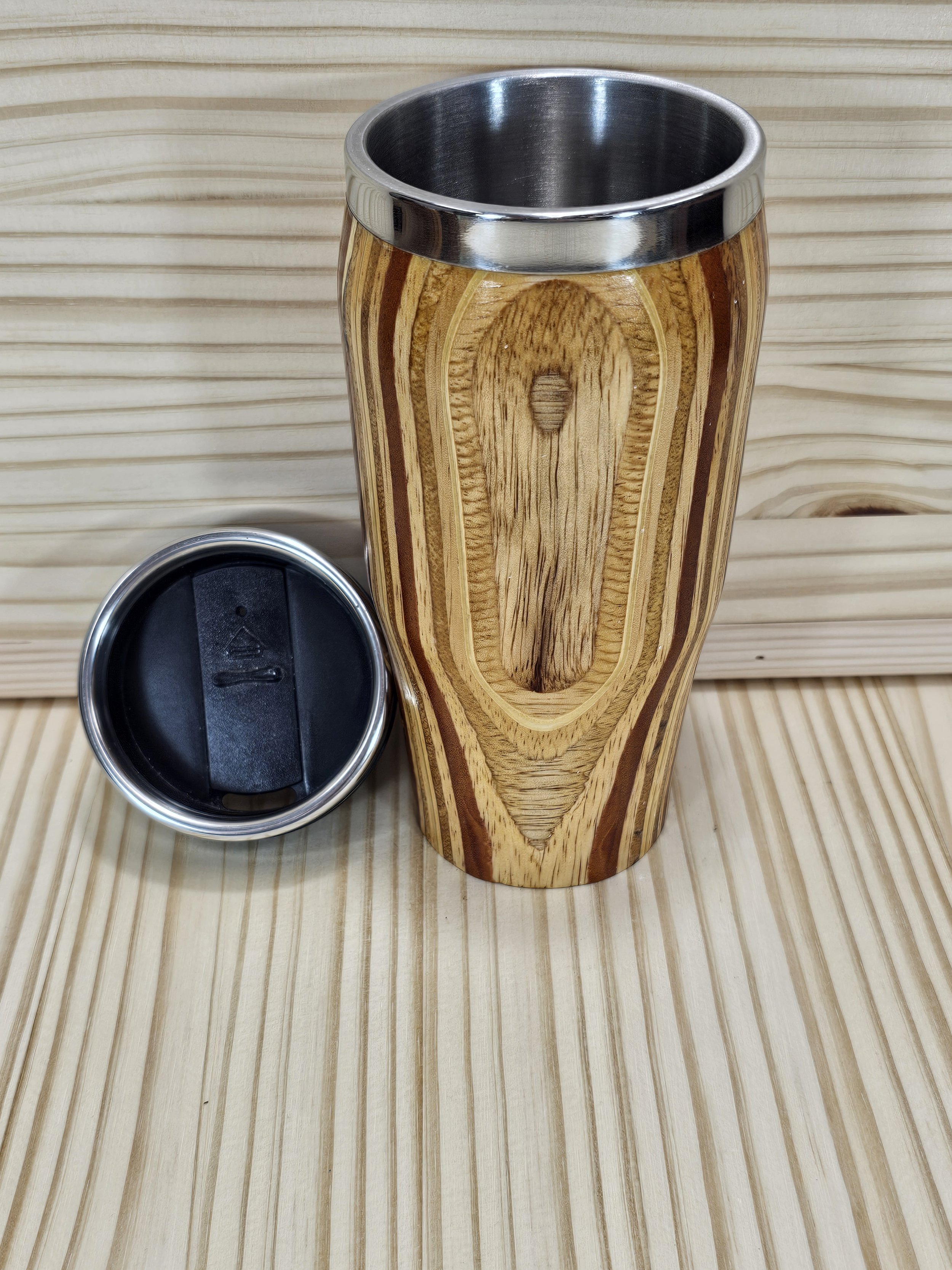 Cabinet grade plywood Tumbler (#2), 16 Ounce Capacity
