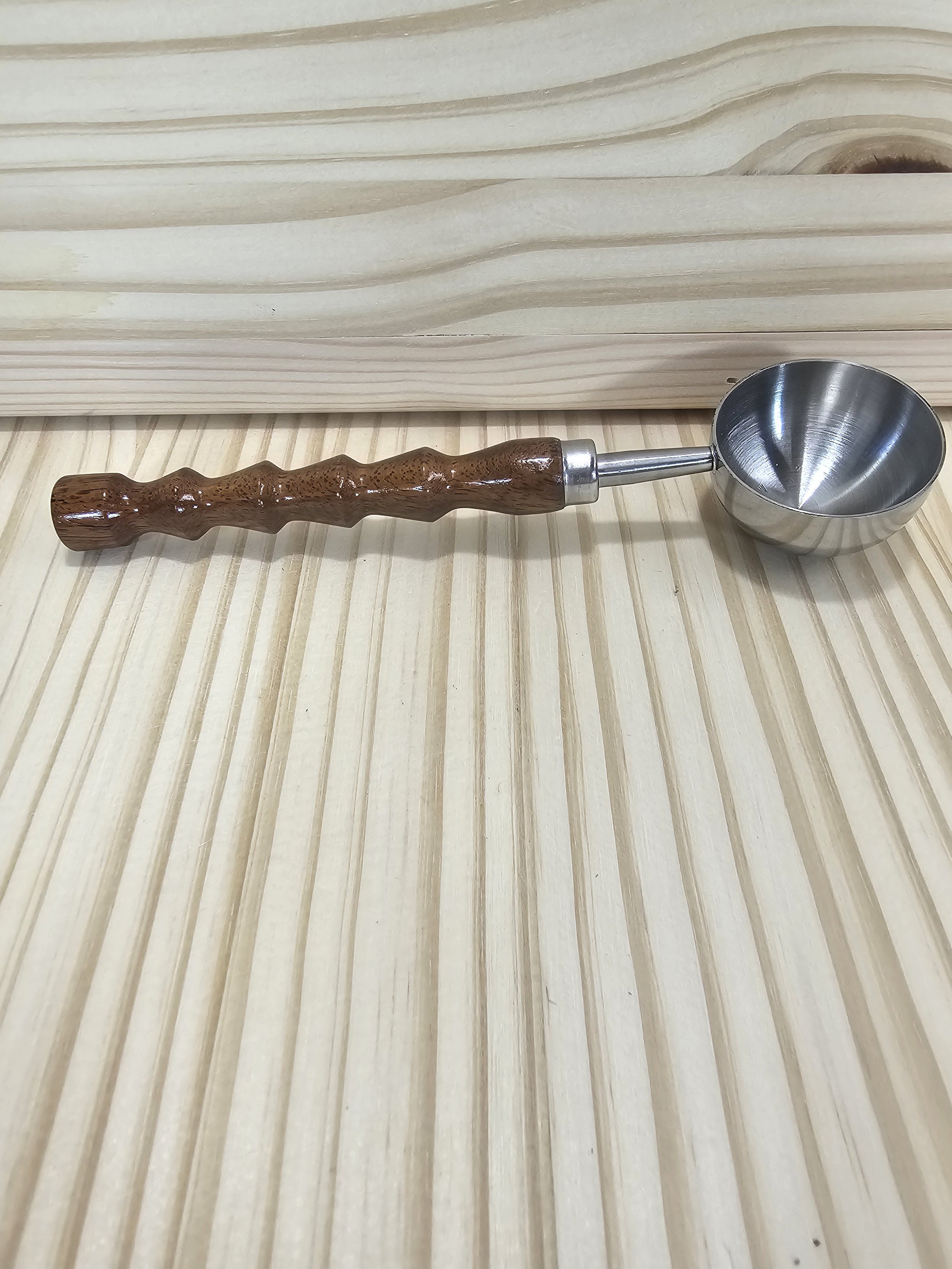 Large Coffee Scoop with Mahogany Wood Handle