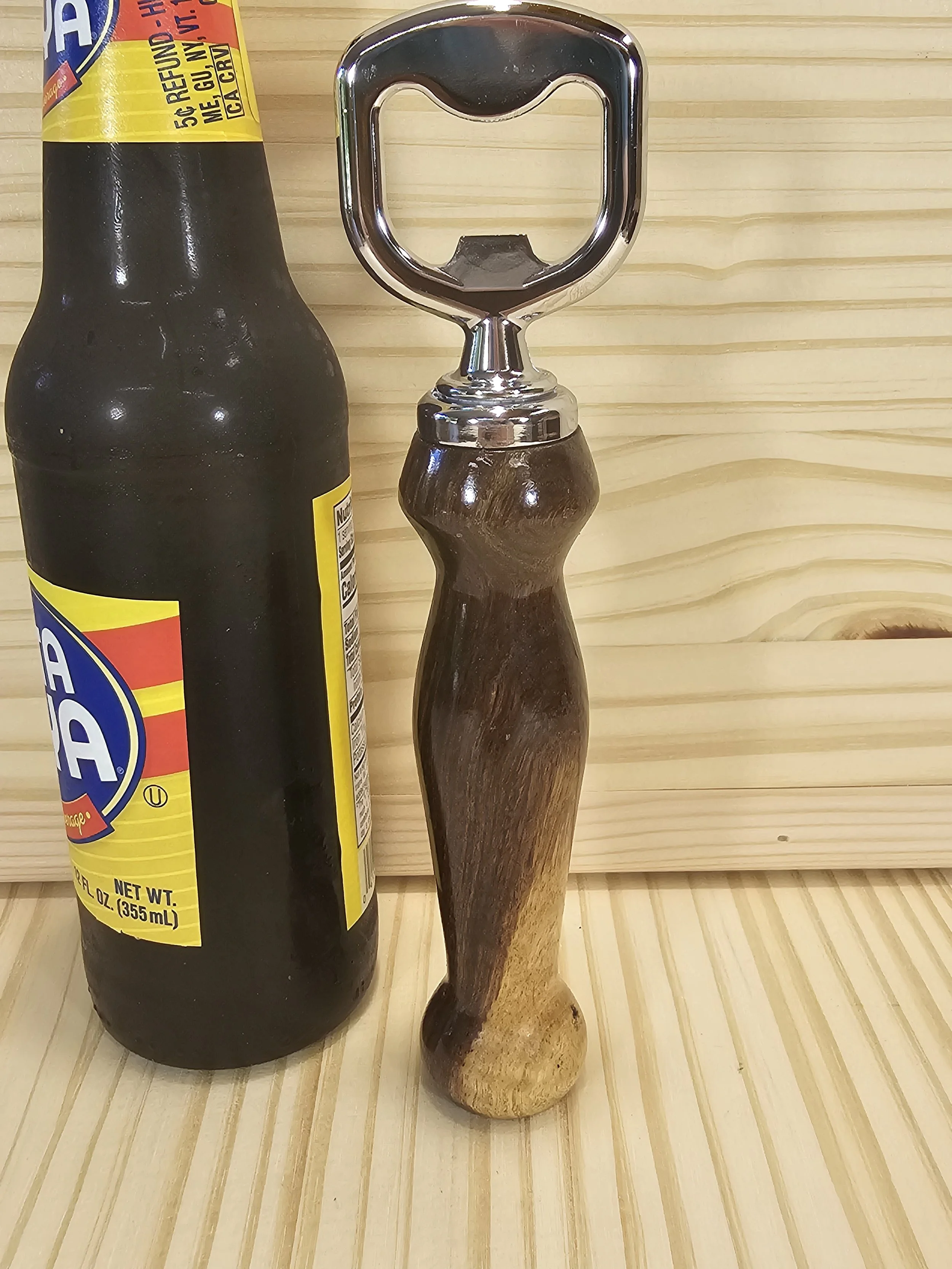 Bottle Opener with Walnut Wood Handle