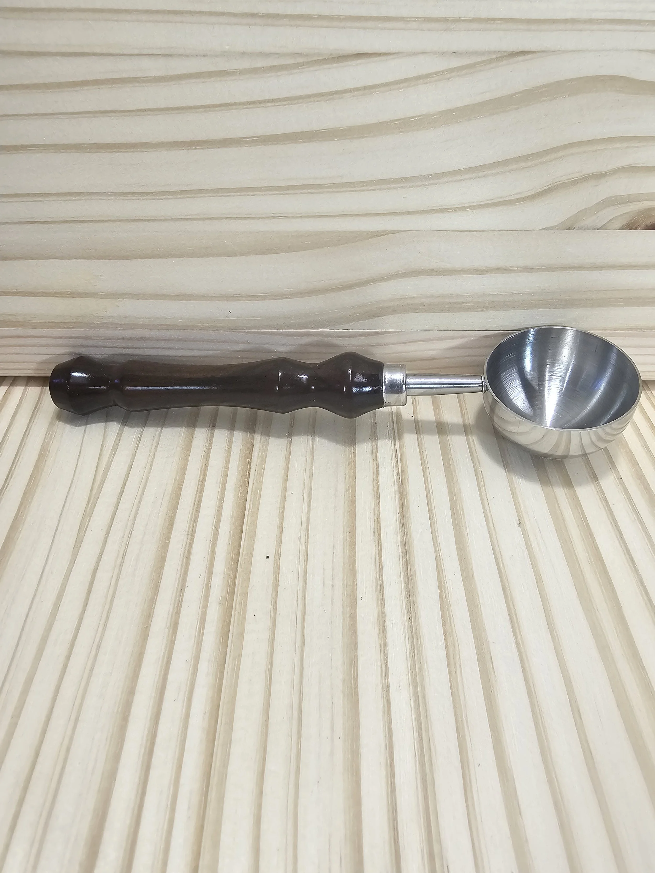 Large Coffee Scoop with solid ebony Wood Handle