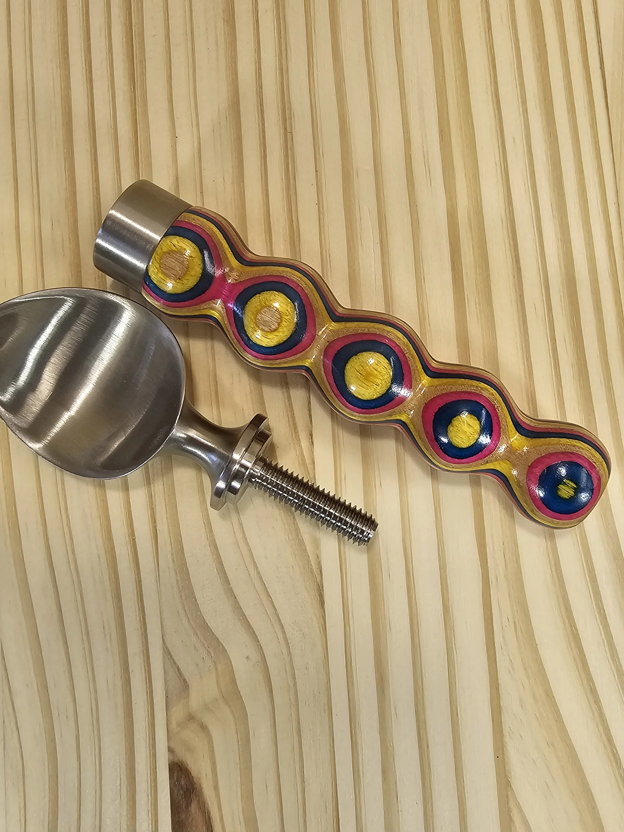 Ice Cream Scoop with May Flower SpectraPly Wood Handle