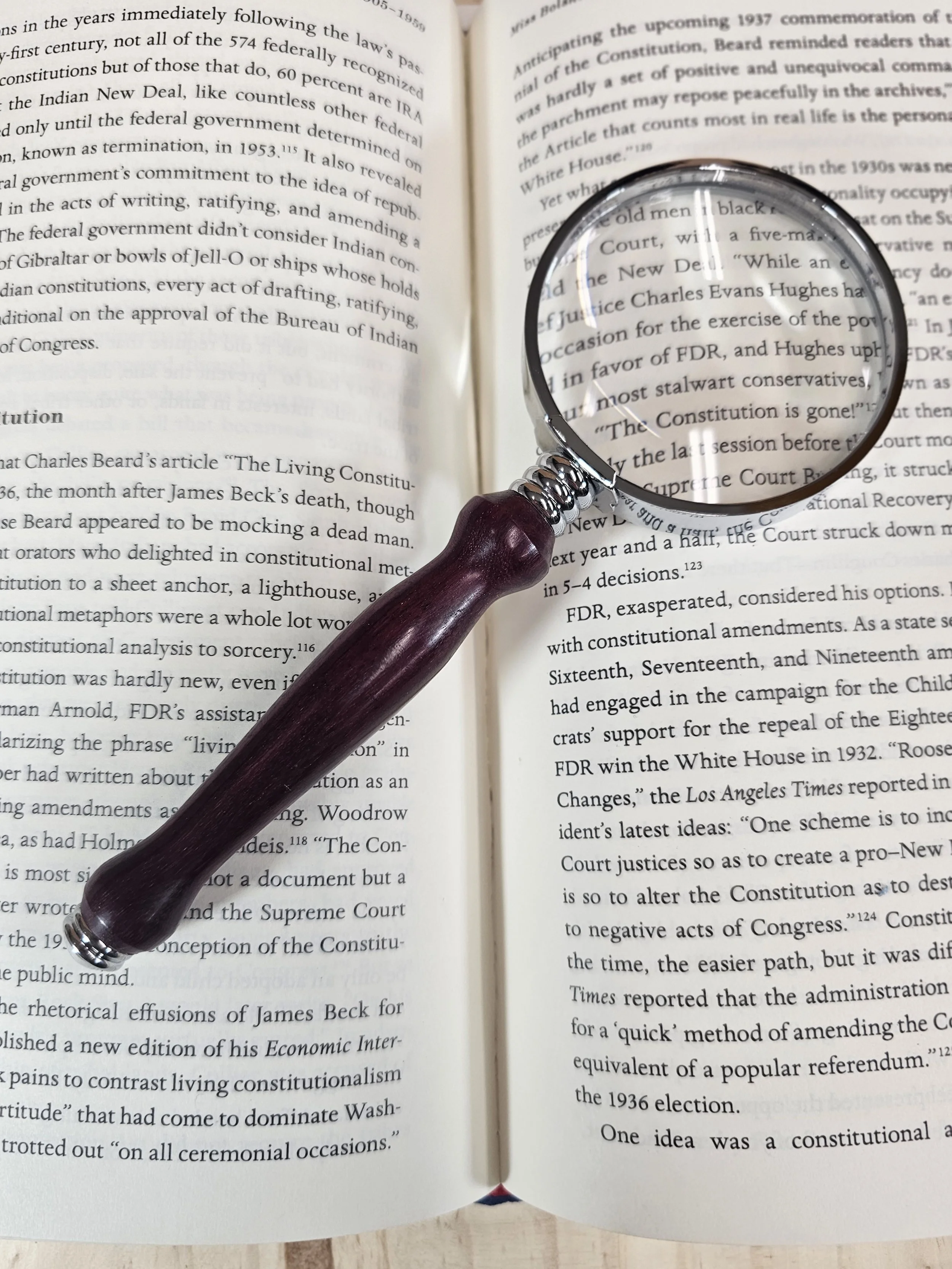 Magnifying Glass with purpleheart wood handle