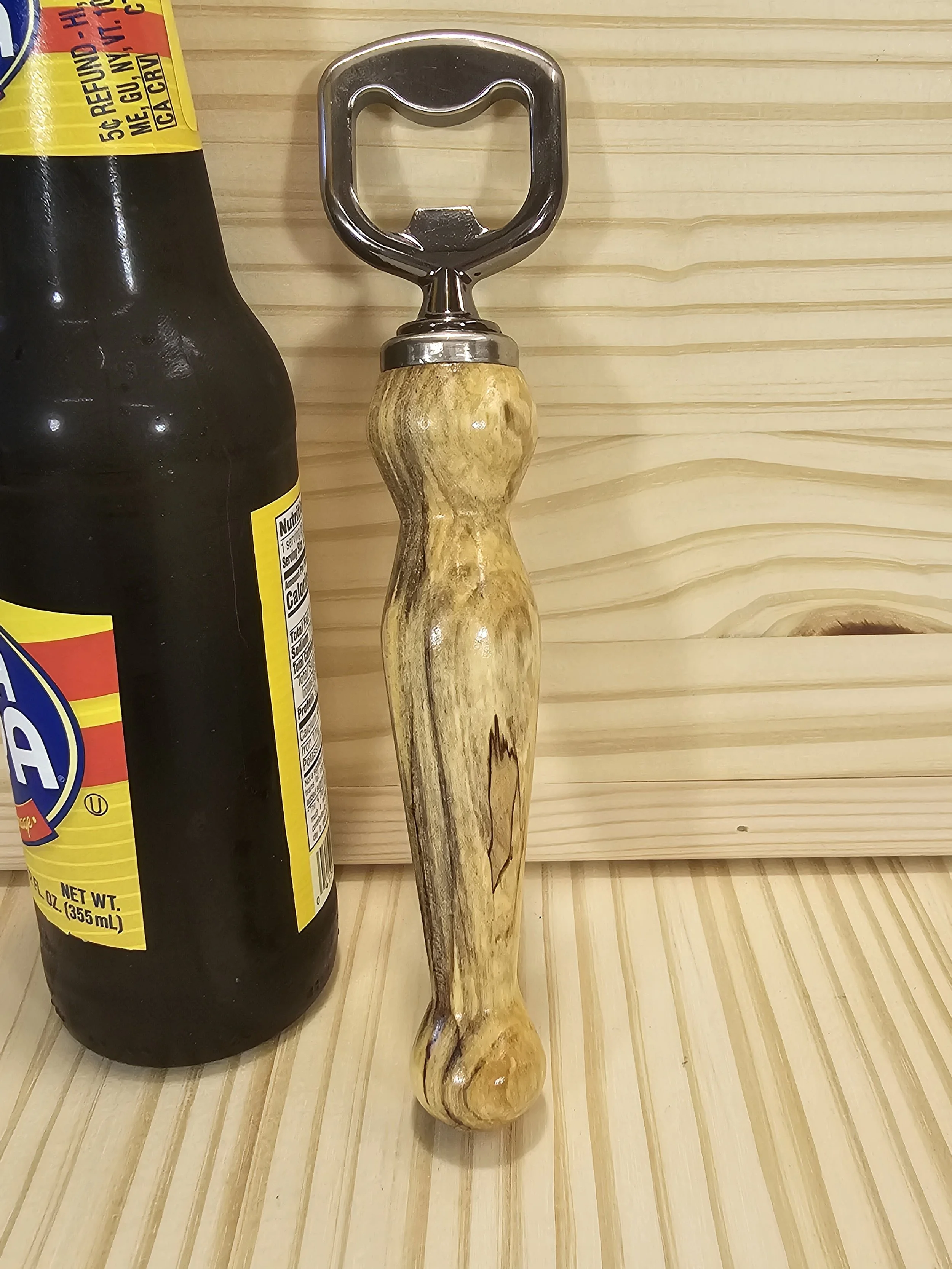 Bottle Opener with Spalted Maple handle