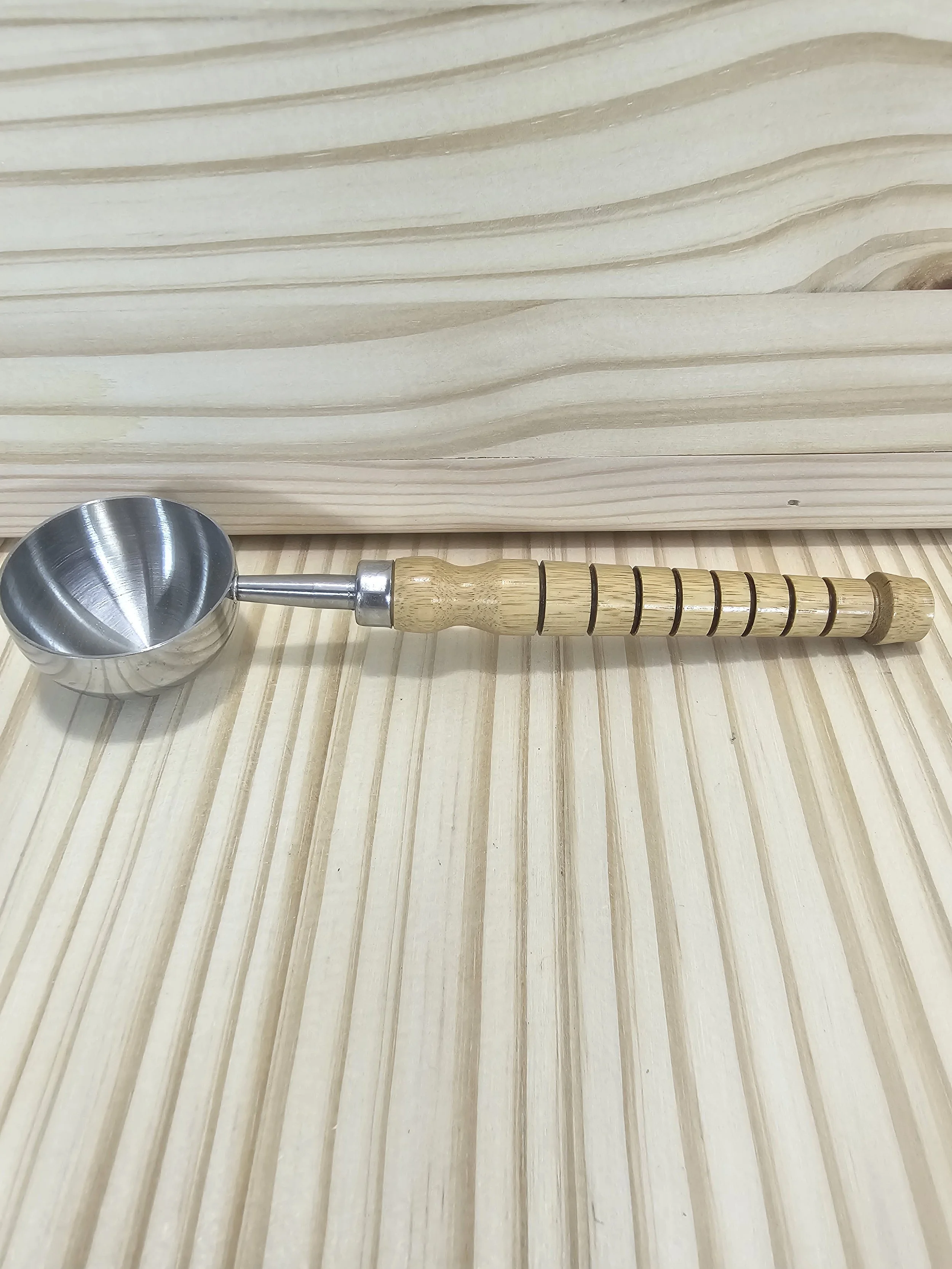 Large Coffee Scoop with Canary Wood Handle