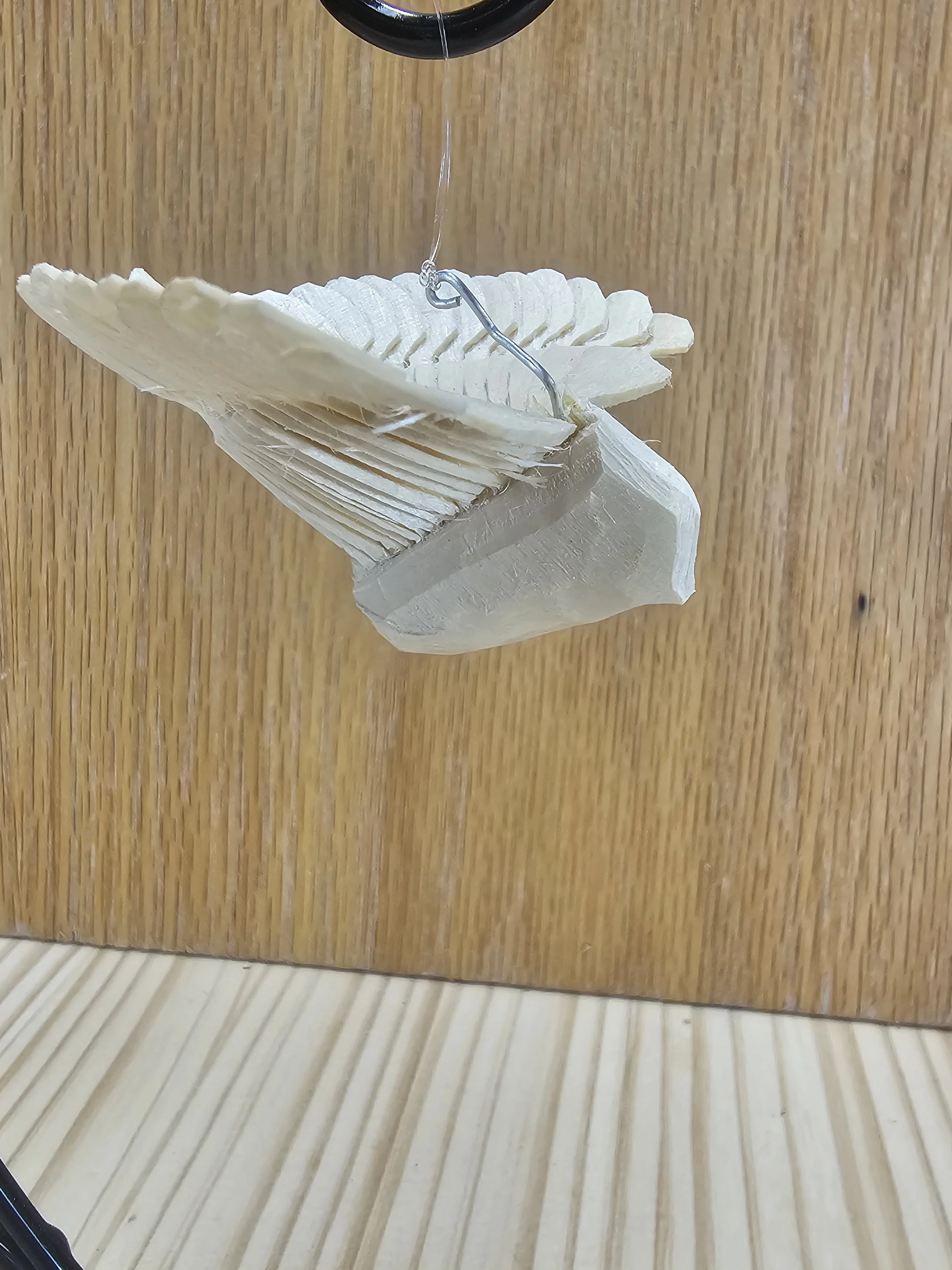 Small fan bird with stand  - no finish