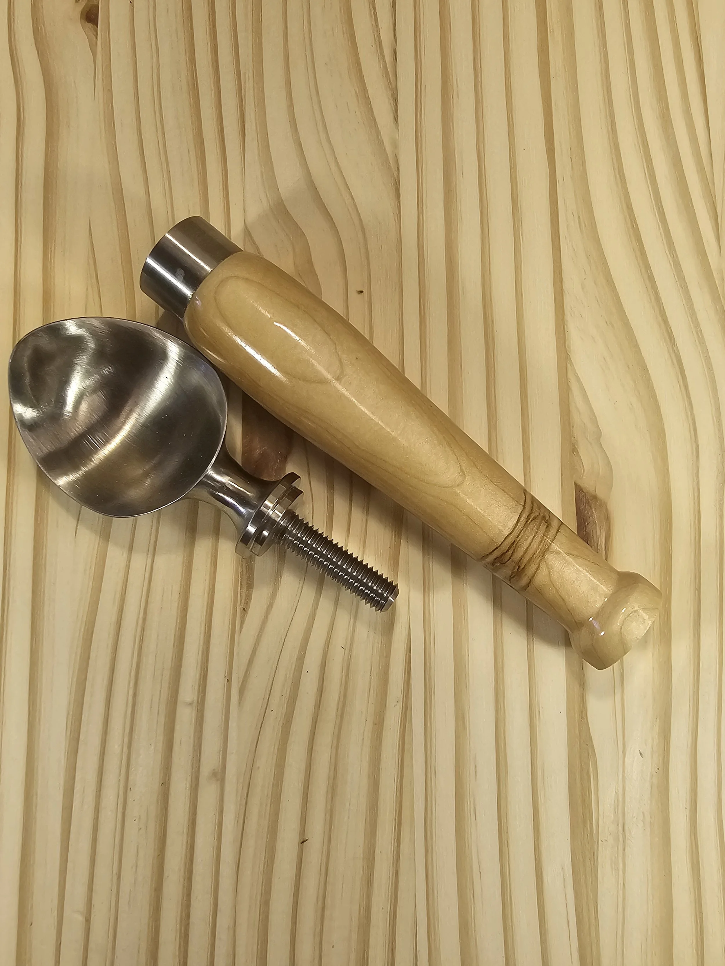 Ice Cream Scoop with Silver Maple Wood Handle