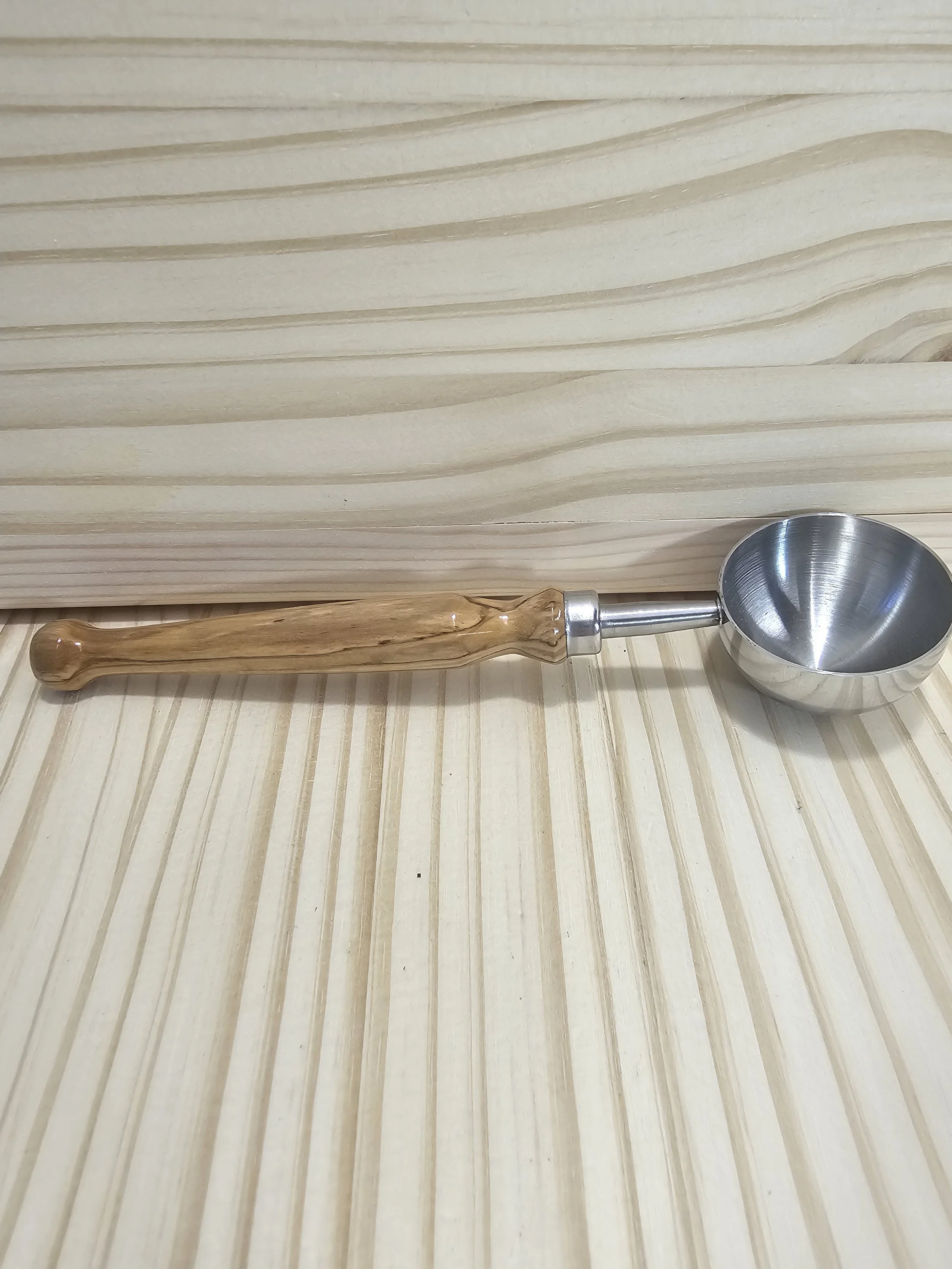 Large Coffee Scoop with Bethlehem Olive Wood Handle
