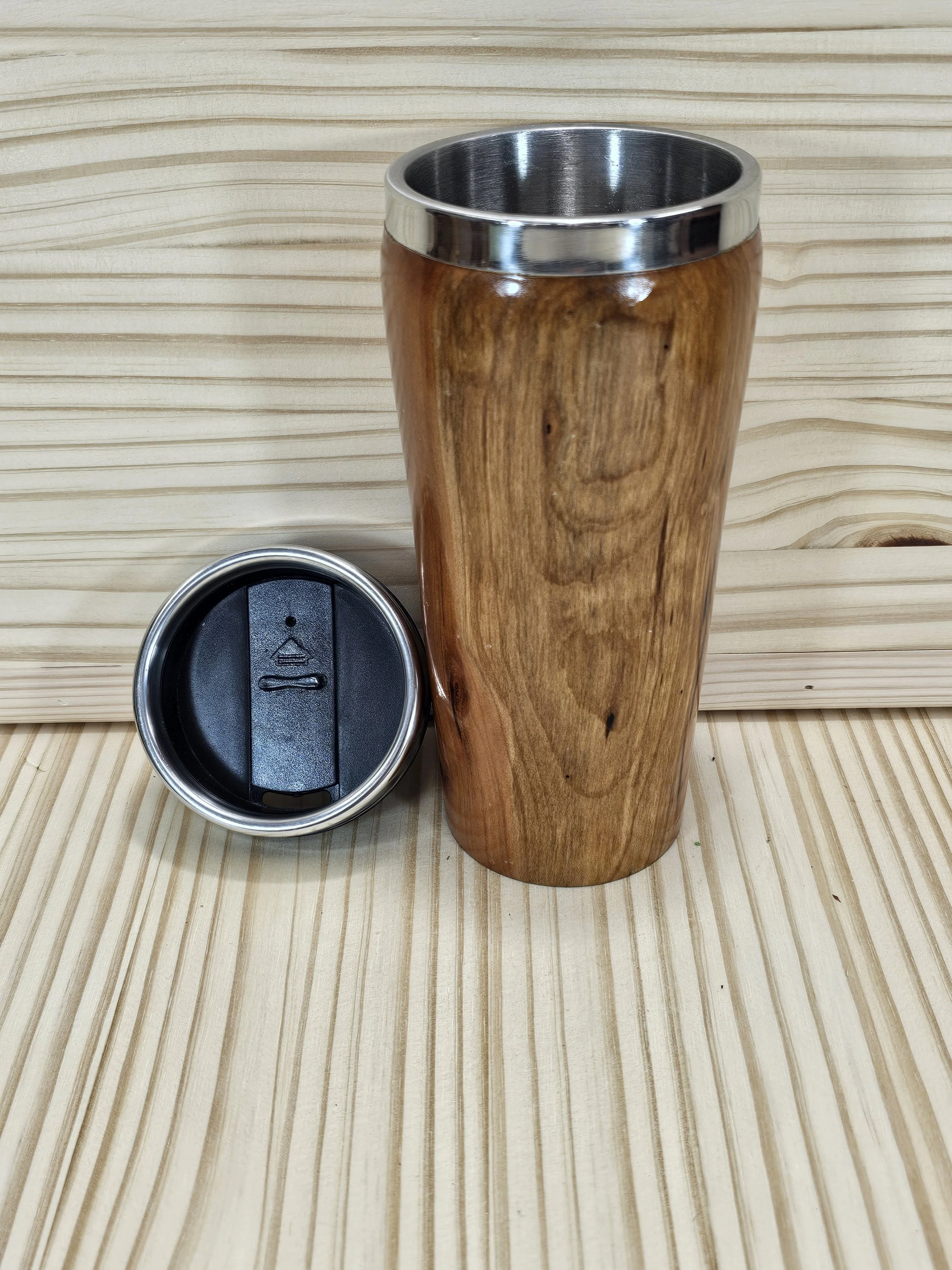 Cherry Wood Tumbler, 16 Ounce Capacity