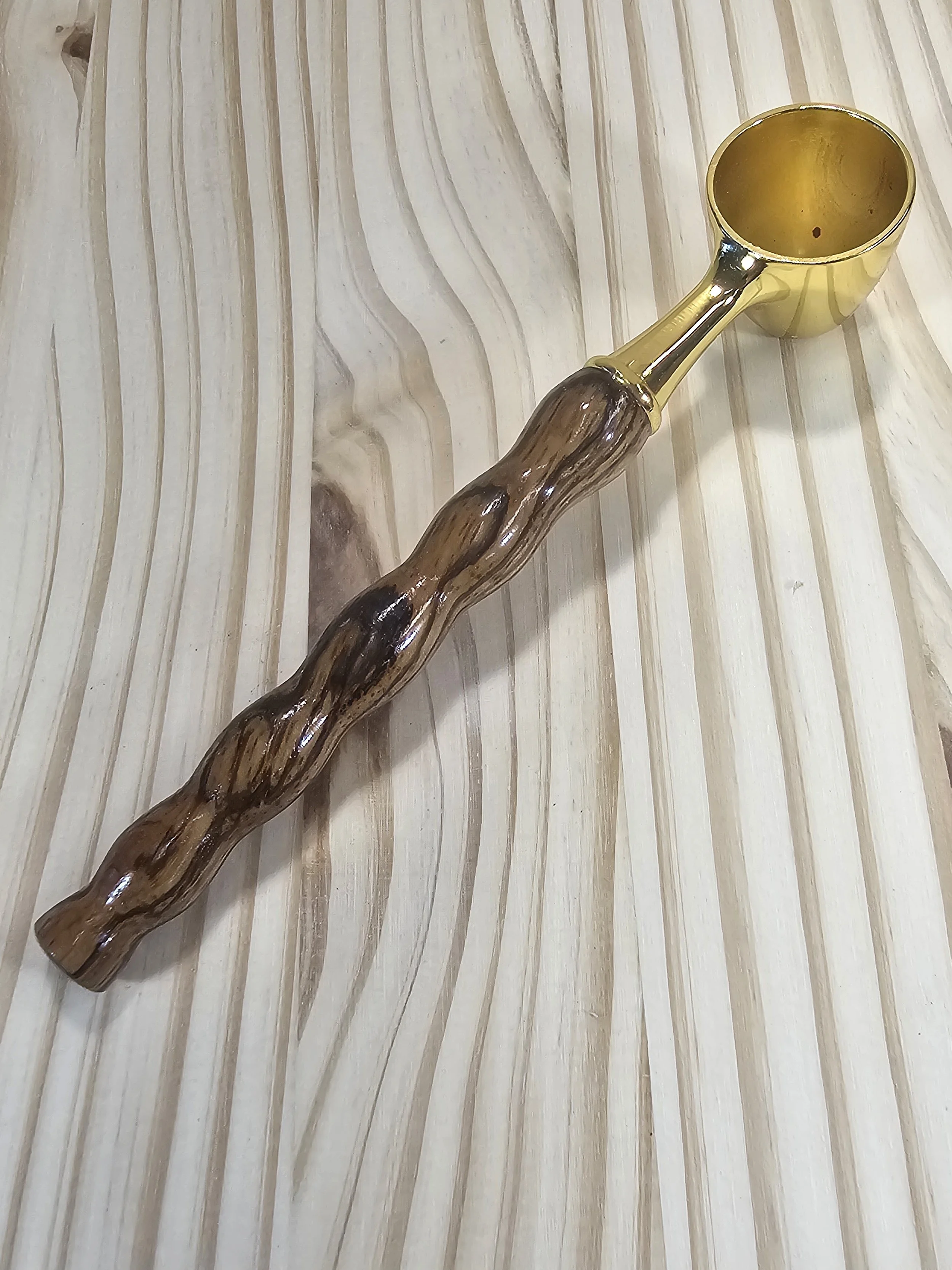 Coffee Scoop with Zebrawood Handle