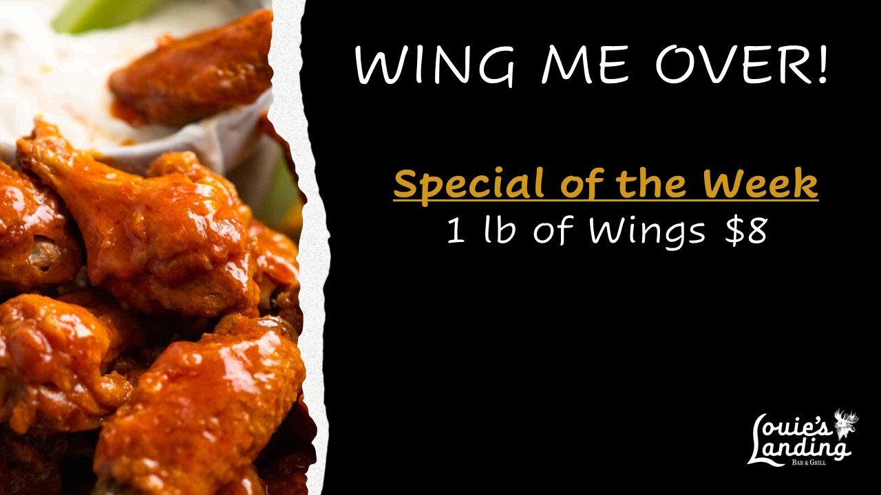 I asked Cliff what we should do this week and he said, &quot;let's just wing it&quot;....so we are going to try to &quot;Wing&quot; you over with our Special of the Week.

1 pound of wings with the sauce of your choice for only $8 (normally $16)!!!

