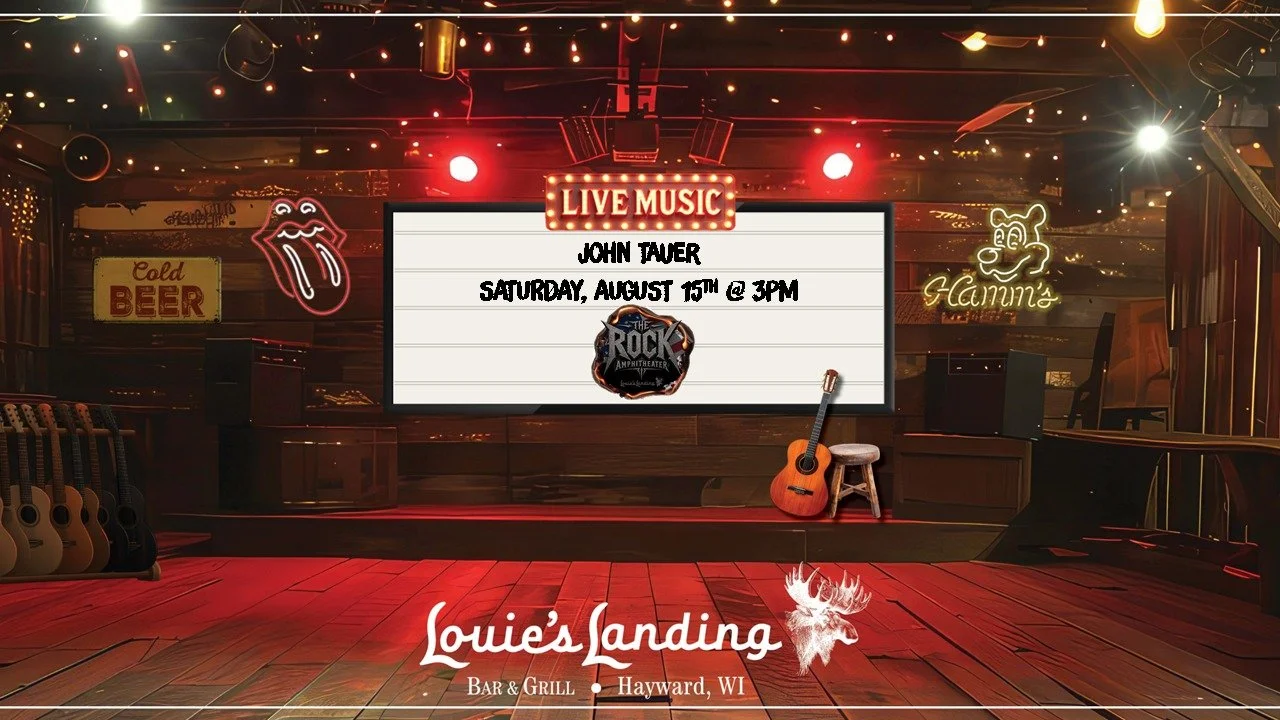 LIVE MUSIC NEXT SATURDAY NIGHT

The Rock at Louie's Landing Bar &amp; Grill welcomes back to the stage John Tauer on Saturday, August 15th starting at 3pm.

John plays classics from the 60&rsquo;s &amp; 70&rsquo;s including songs from James Taylor, J