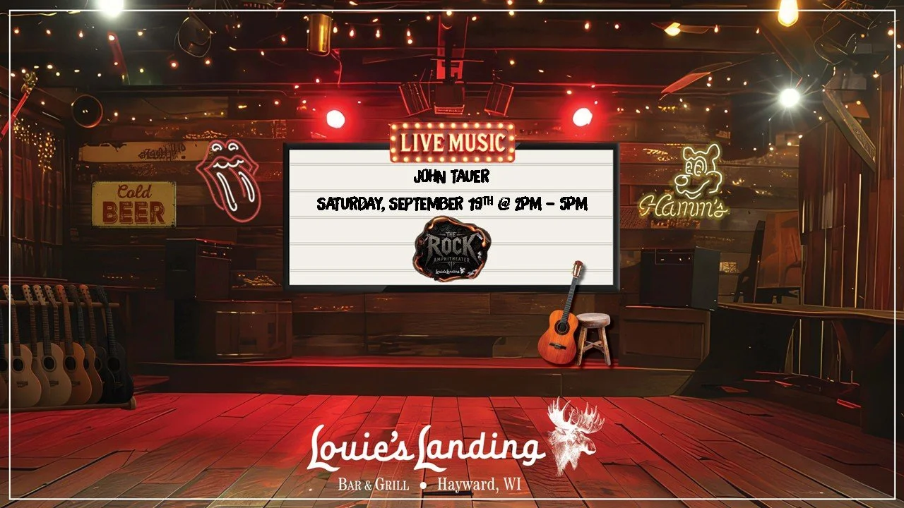 LIVE MUSIC SATURDAY!

The Rock Amphitheater at Louie's Landing proudly welcomes back to the stage, John Tauer.  John will be playing 2pm - 5pm this Saturday come rain or shine.

Swing into Louie's for this talented artist!

www.johntauermusic.com