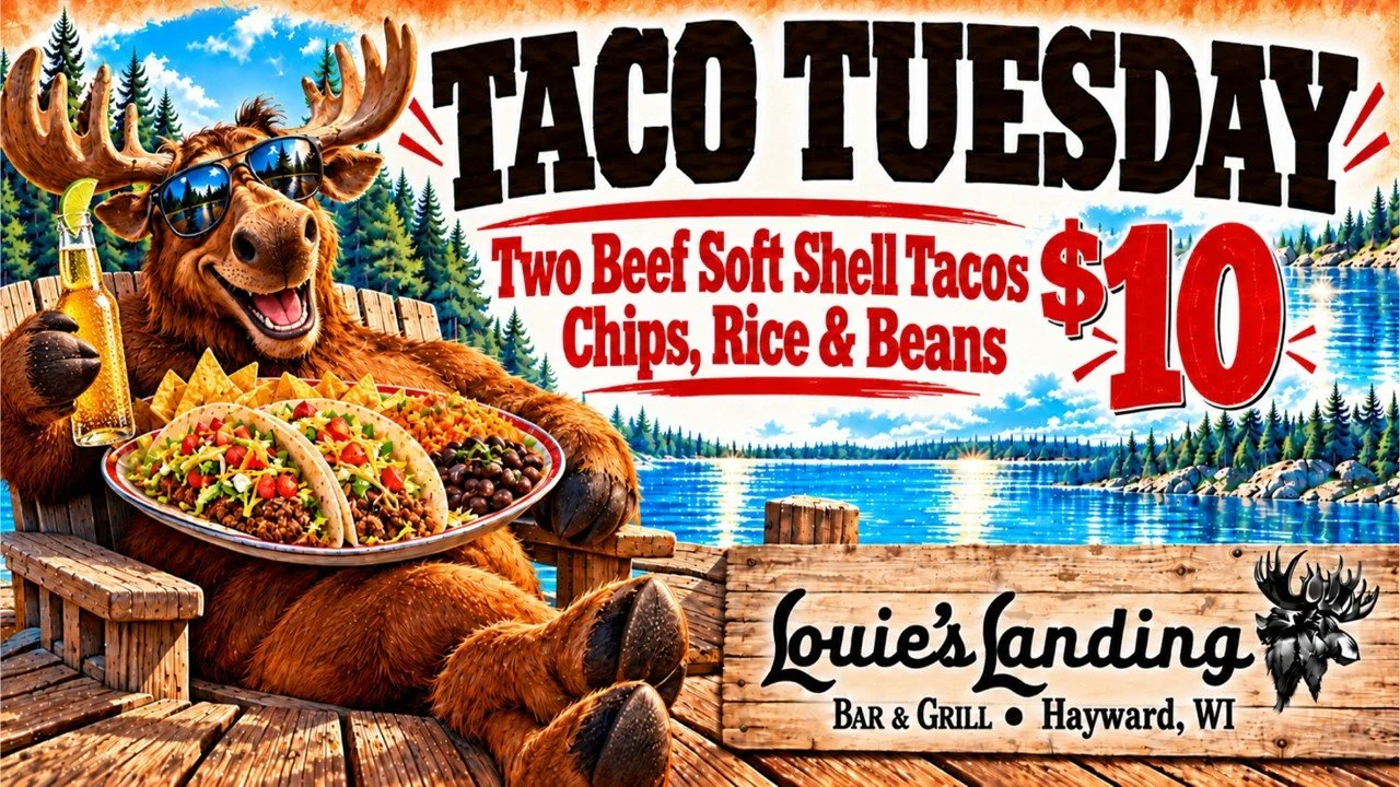 TACO TUESDAY ALL DAY TUESDAYS NOW!

After feedback from last week's Taco Tuesday event, we are making Taco Tuesday a permanent Tuesday All Day menu item!

2 Beef Tacos with Chips, Rice &amp; Beans and a churro for $10.
