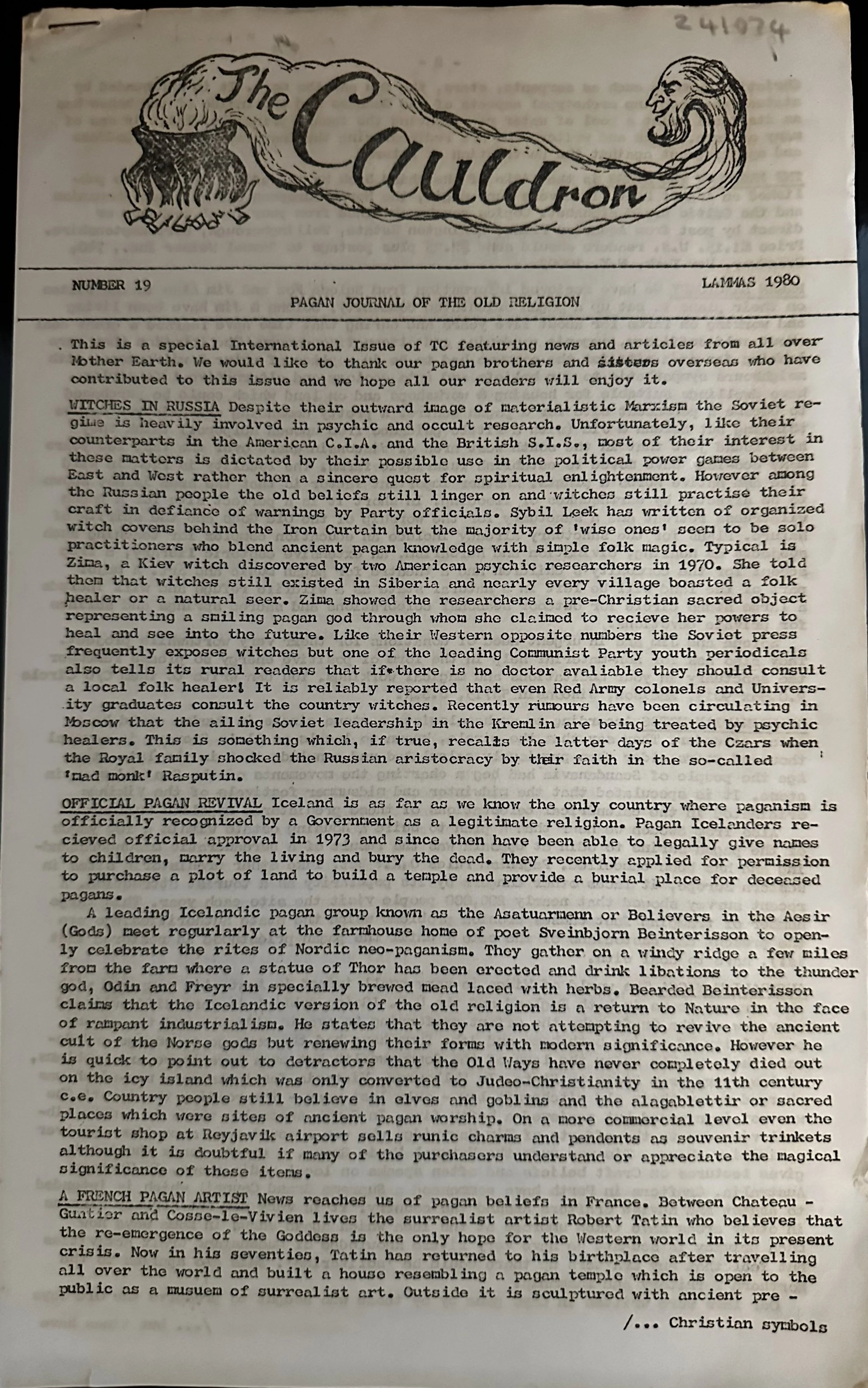 The Cauldron - No. 019