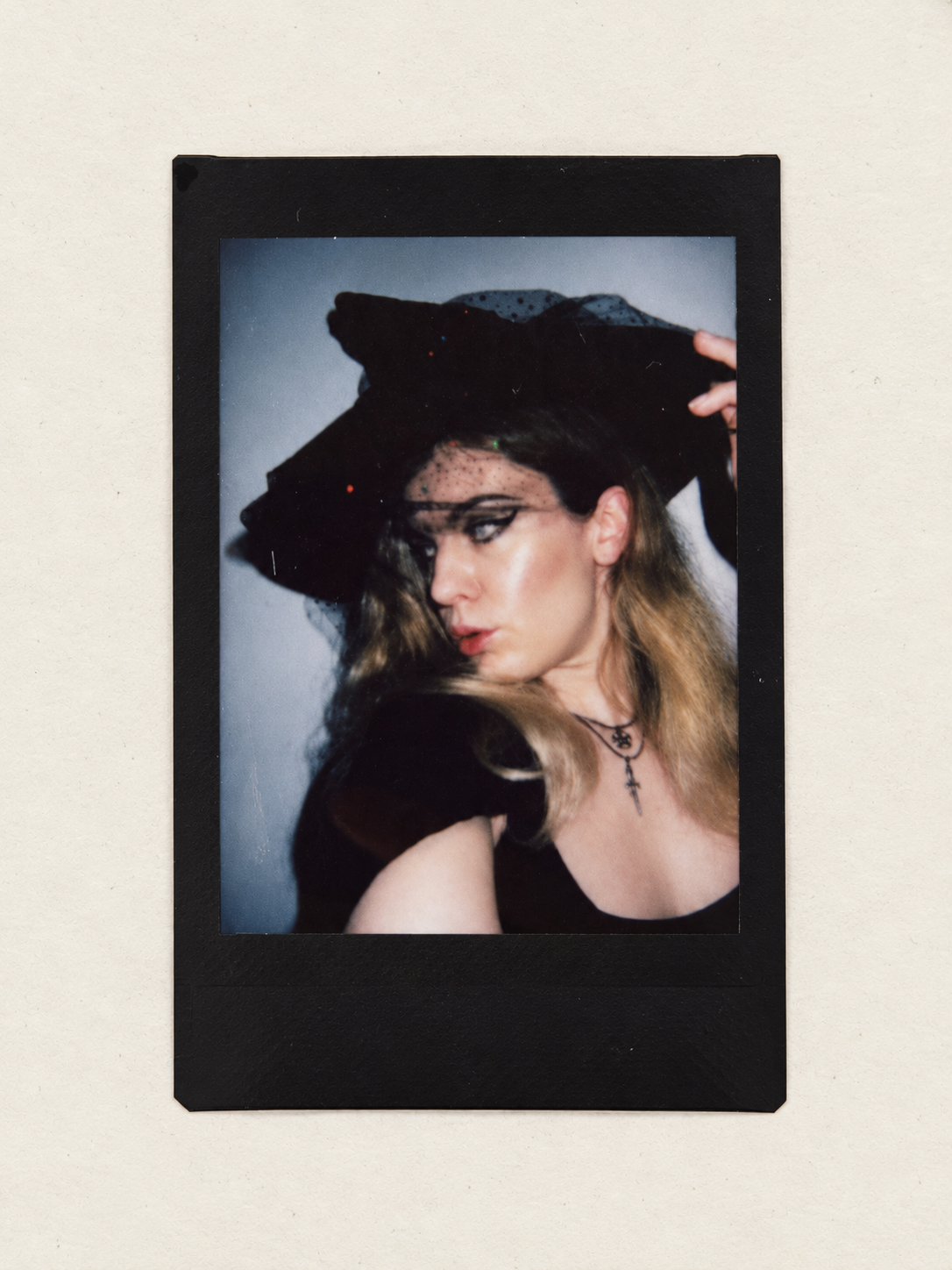 From the Nigredo series, 2022. Instax self-portrait.