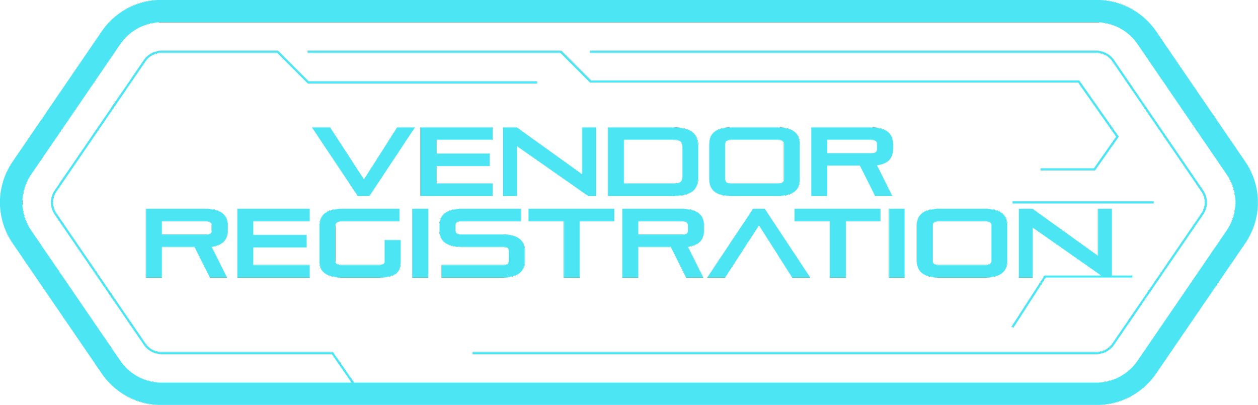 Vendor Registration - Glowing Tron Style Button