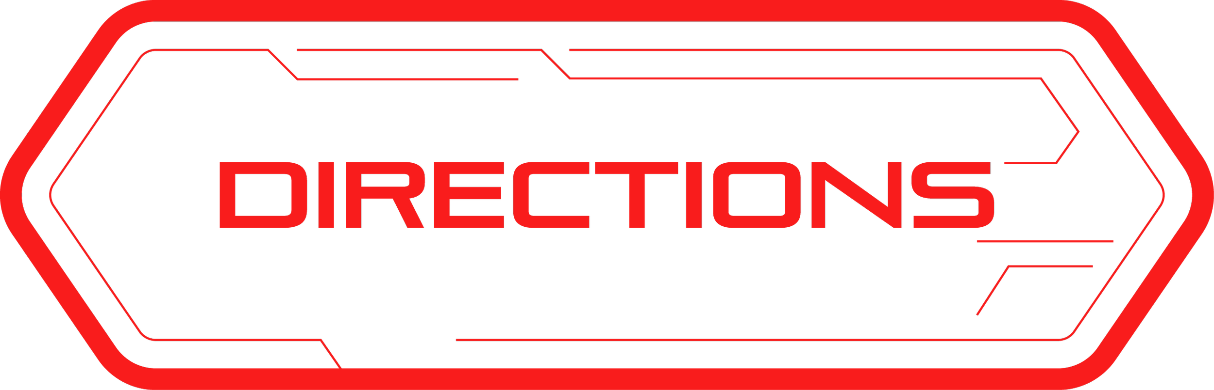 Bay Area Directions - Glowing Tron Style Button