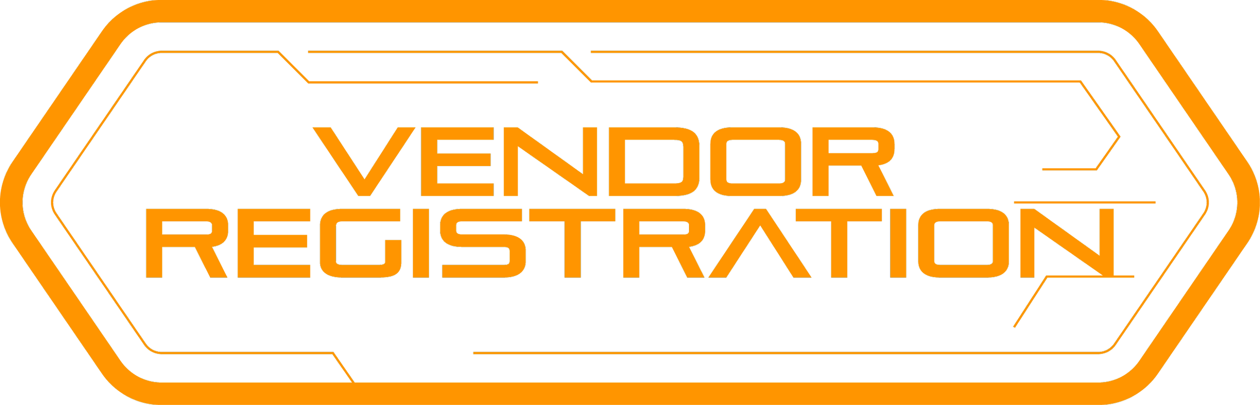 Orange County Vendor Registration - Glowing Tron Style Button