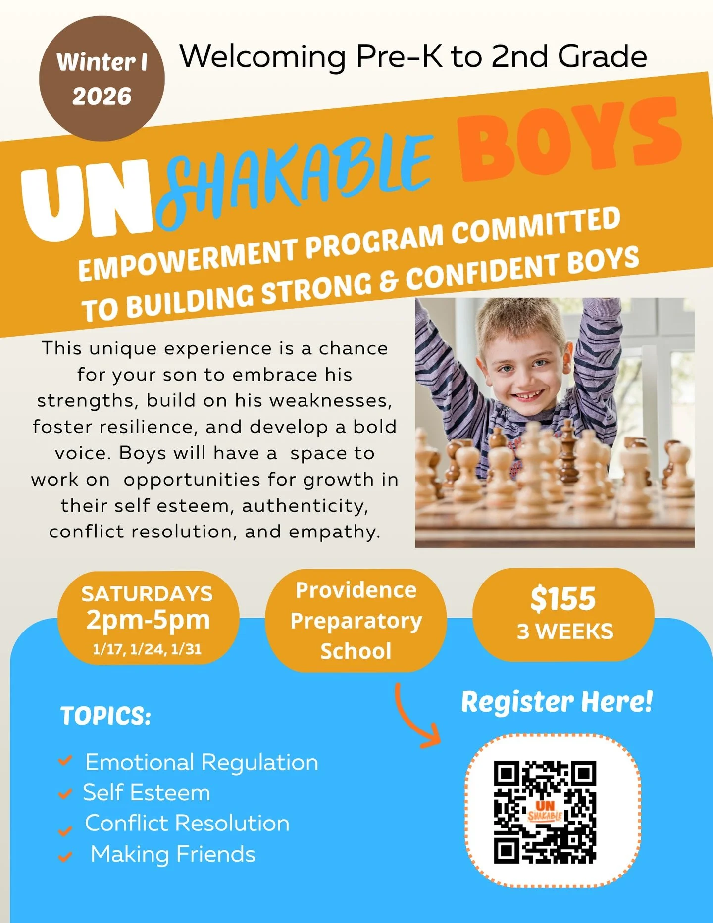 Charlotte parents of girls AND BOYS! Give your child a space to grow in confidence, resilience, and friendships in the New Year. January sessions with @unshakablekidsclt are officially open!

Available for:
🩷 Girls: pre-K to 5th grade
💙 Boys: pre-K