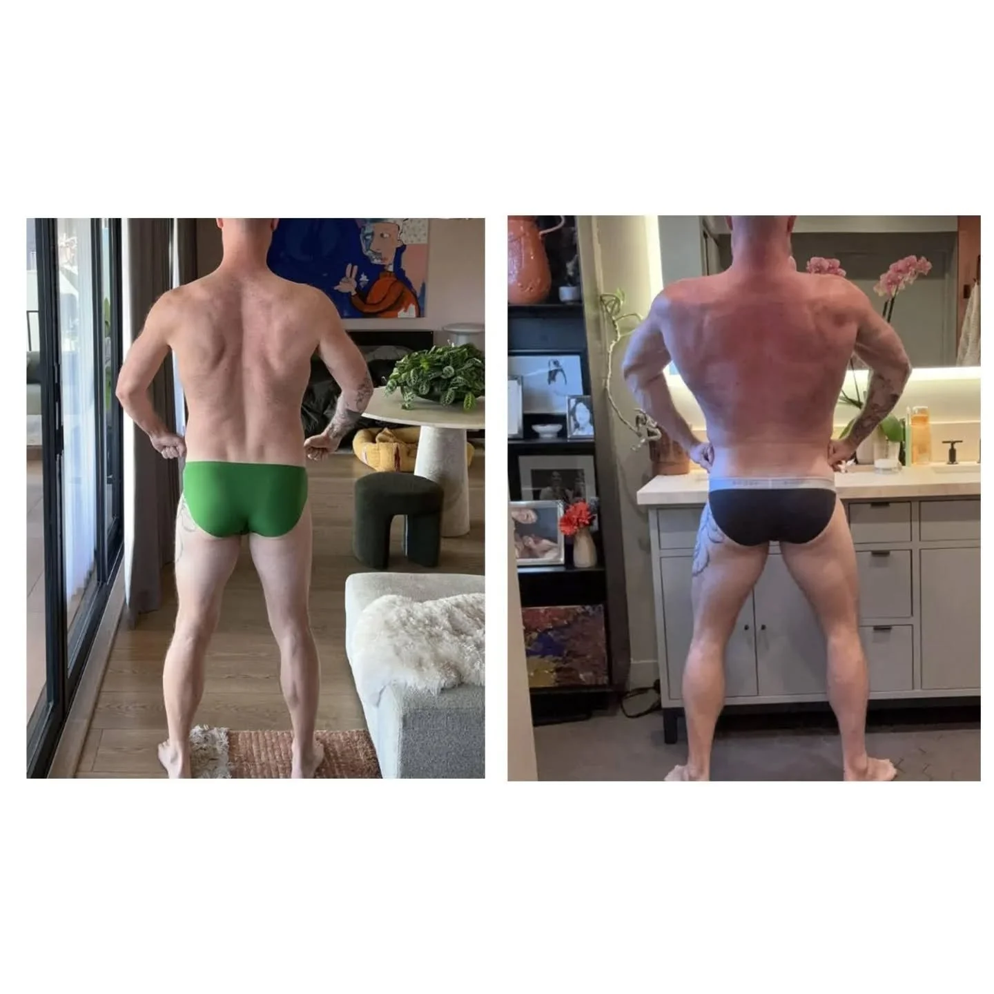 25lbs (11kg) of lean muscle added to @radikyle_ back delts legs and glutes all over muscle growth. 

He has the fastest metabolism I've had to push up - ridiculous amounts of carbs and fats and it's worked very very well!! Lean gains 💪💪🔥

If you'v