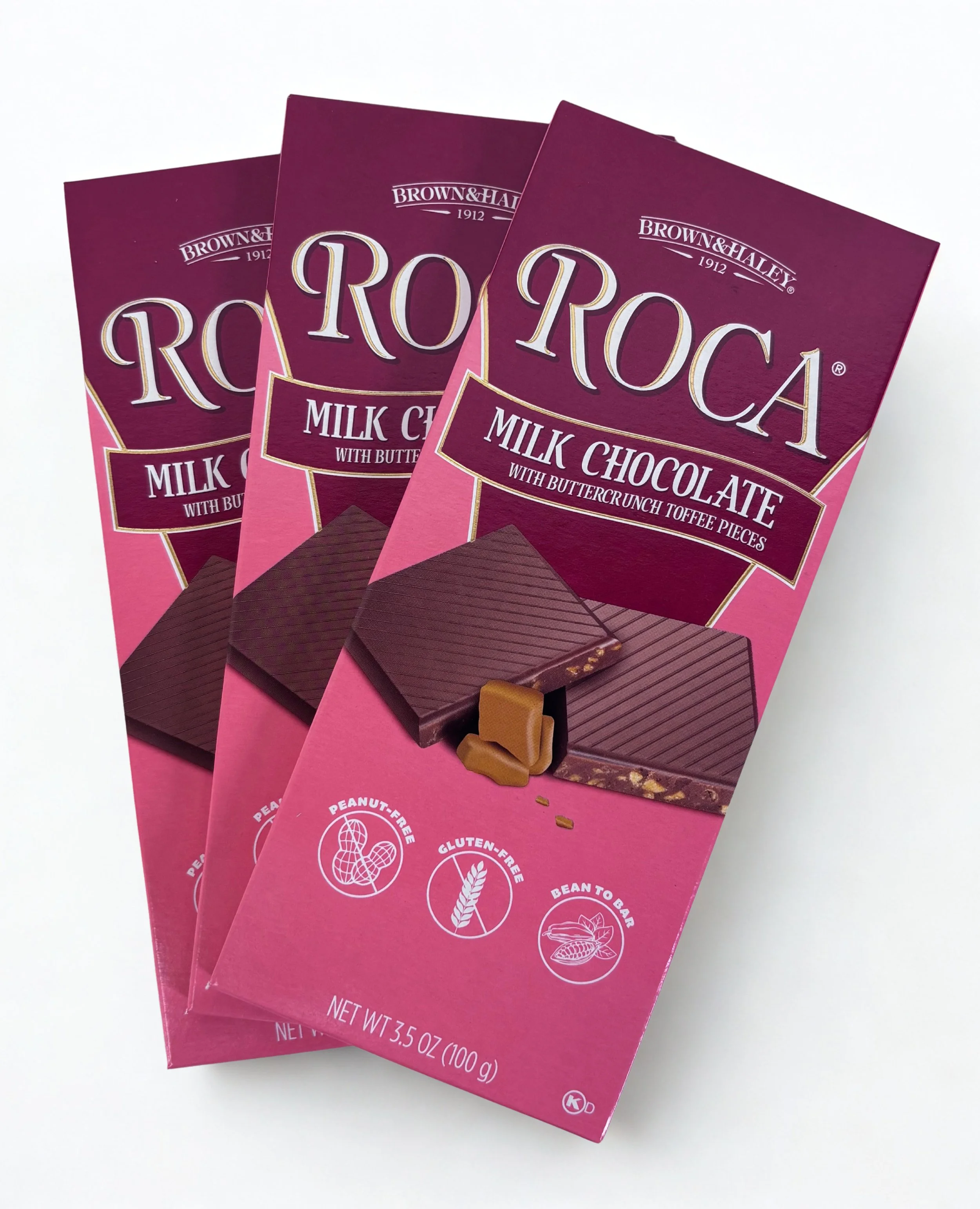 3.5 oz Milk Chocolate ROCA Bars -  Bundle of 3